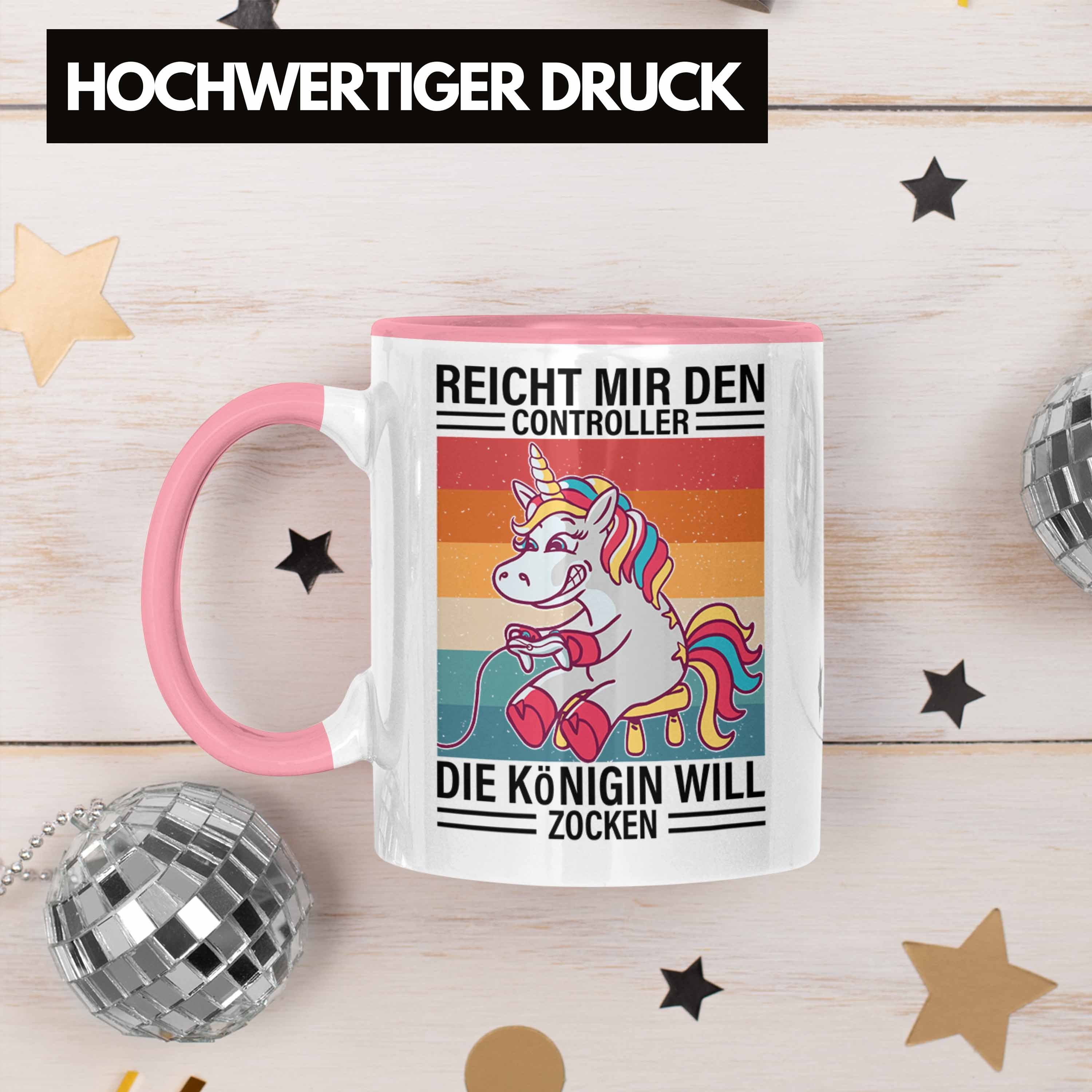 Zockerin - Girl Gamer Tochter Rosa Geschenk Mädchen Gaming Trendation Tasse Tasse Trendation Spruch Geschenkidee