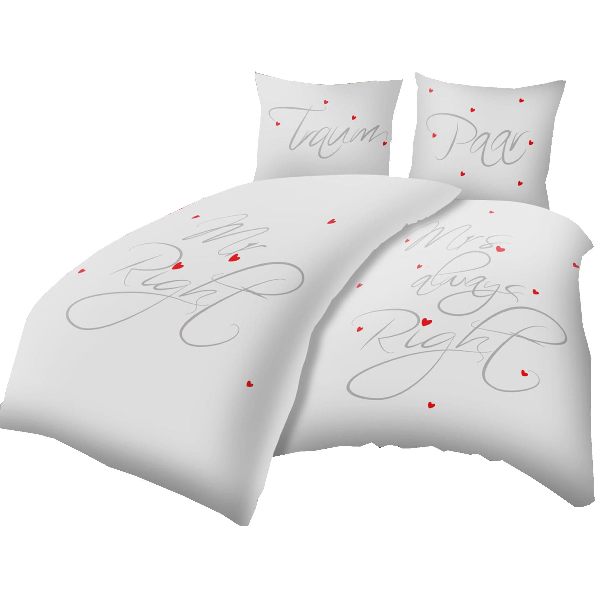 Casa Colori Bettwäsche Partner Bettwäsche mit RV Garnitur 4 tlg. 135x200 cm günstig online kaufen