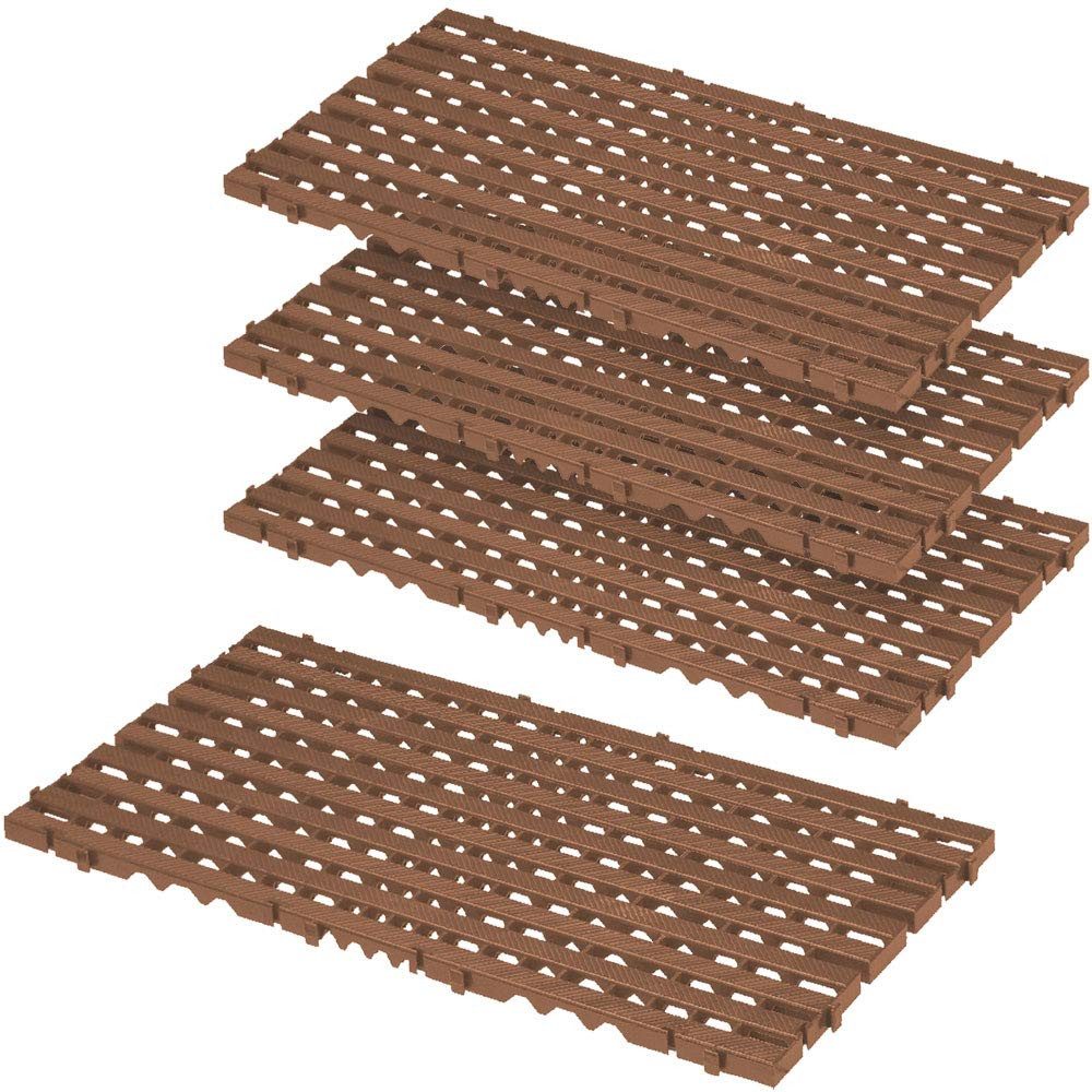 Bodenschutzmatte Bodenrost, LxBxH 800x400x25 mm, 1,28 m², VE = 4 Stück