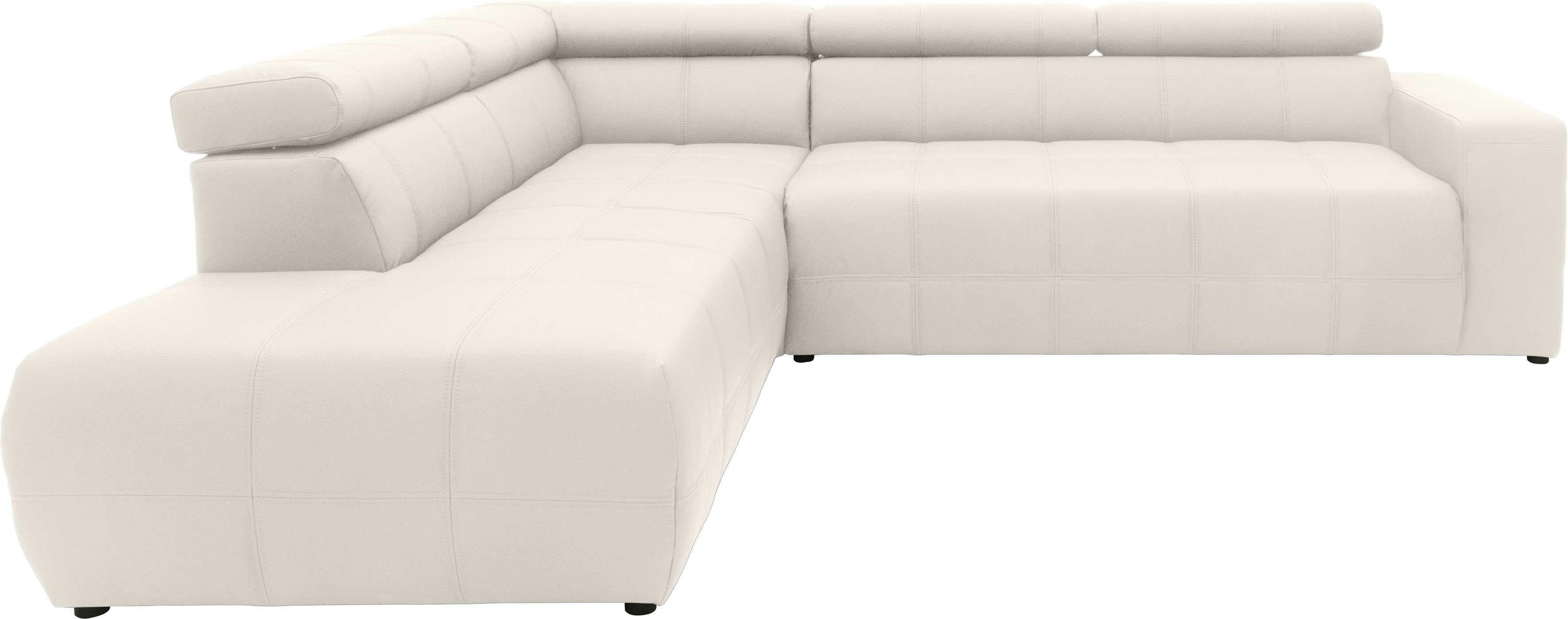 DOMO collection Ecksofa "Brandon L-Form, auch in Leder", inklusive Kopfteil günstig online kaufen