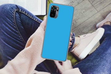 MuchoWow Handyhülle Blau - Licht - Farben, Phone Case, Handyhülle Xiaomi Redmi Note 10, Silikon, Schutzhülle