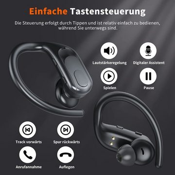 JOEAIS Bluetooth Kopfhörer Sport Kabellose Kopfhörer in Ear Noise Cancelling Sport-Kopfhörer (Wireless Airpods 3 Earbuds HiFi LED-Anzeige IPX7 für Sprots & Reisen)