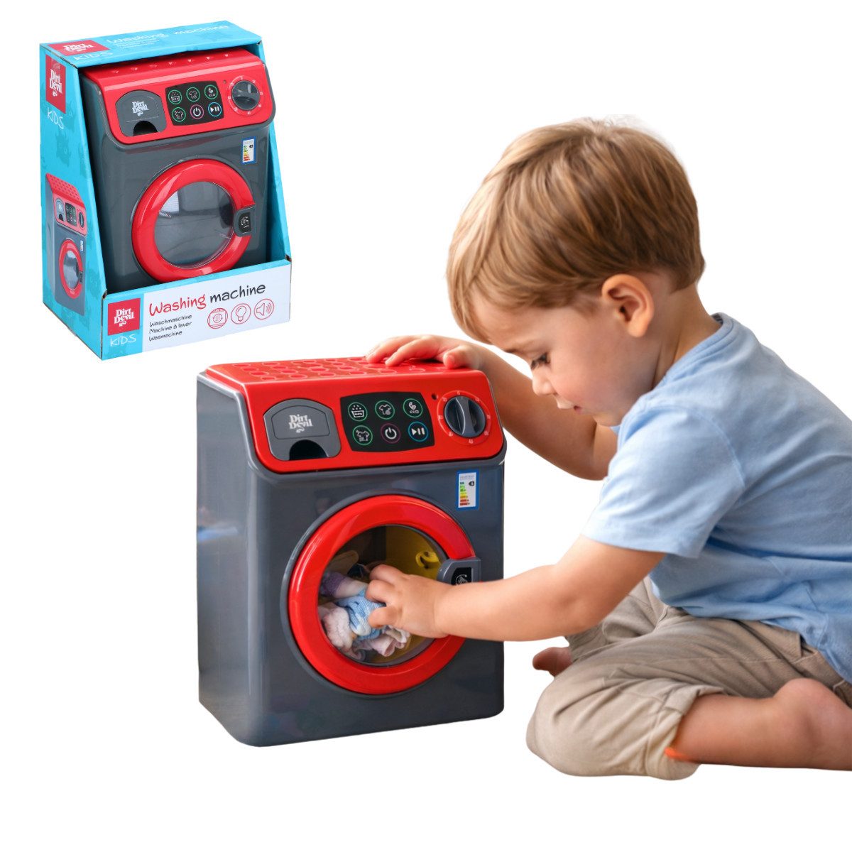 DIRT DEVIL Spielküche Dirt Devil Kinderwaschmaschine mit Licht und Sound Kunststoff