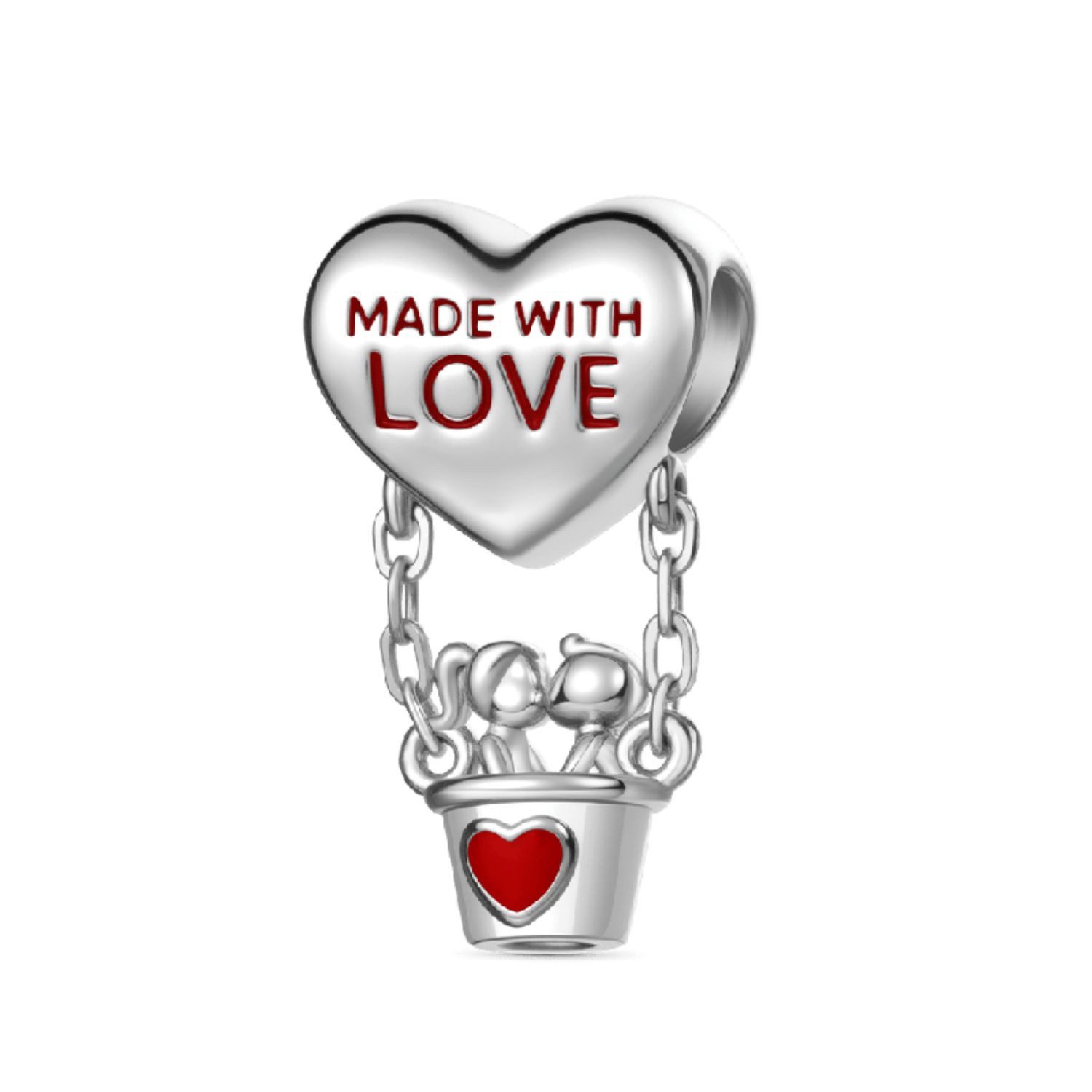Bead Gnoce Charm Made with love JYC107 Silber