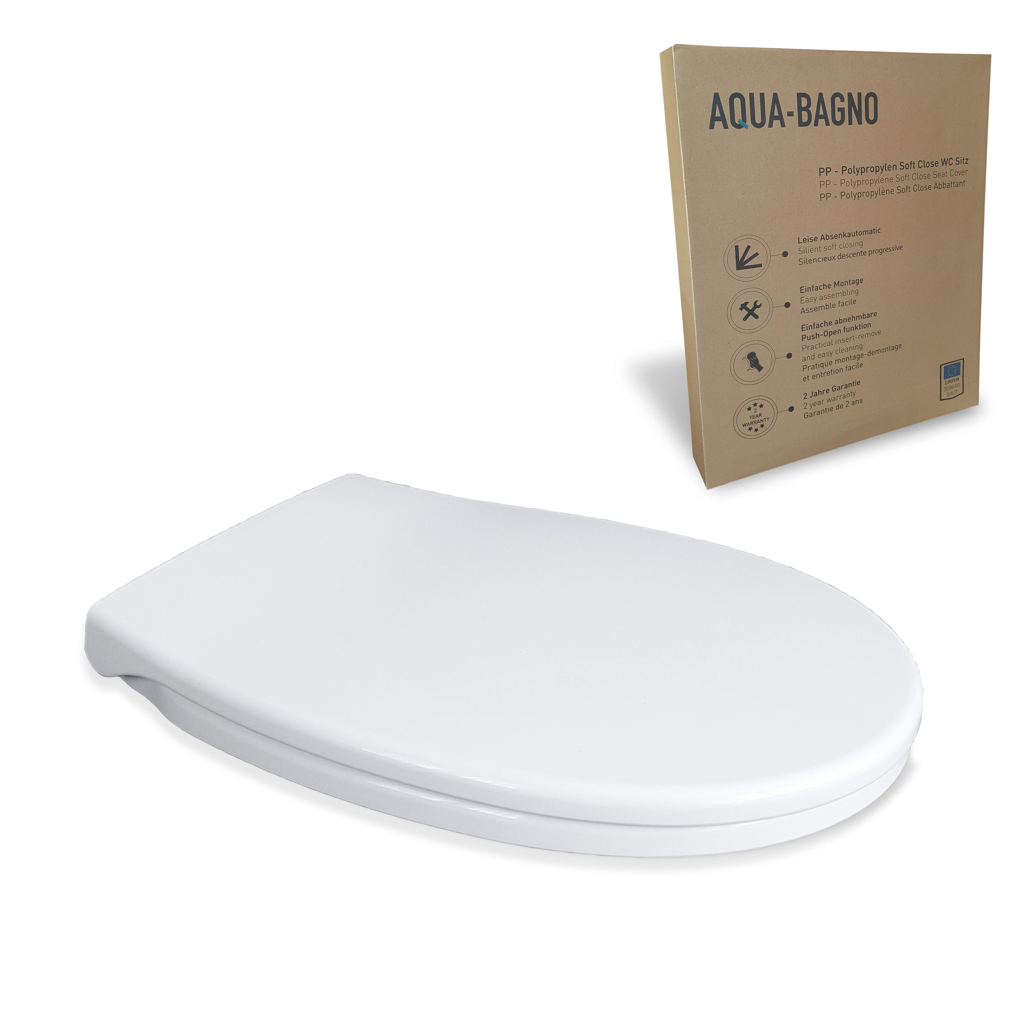 Aqua Bagno WC-Sitz Absenkautomatik Toilettendeckel abnehmbarer günstig online kaufen