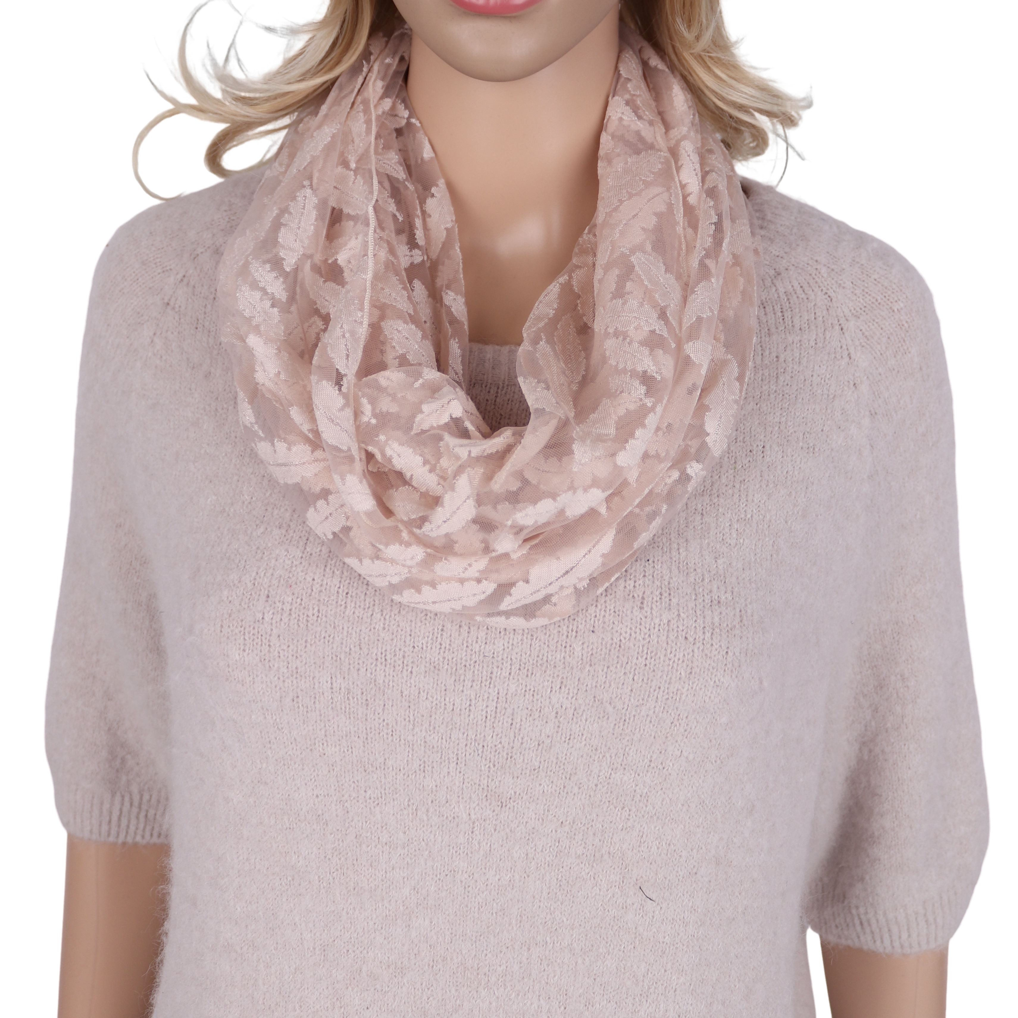 MIRROSI Loop Damen Schal Unifarbe HALBTRANSPARENT, Tolle Muster, Schlauchsc günstig online kaufen