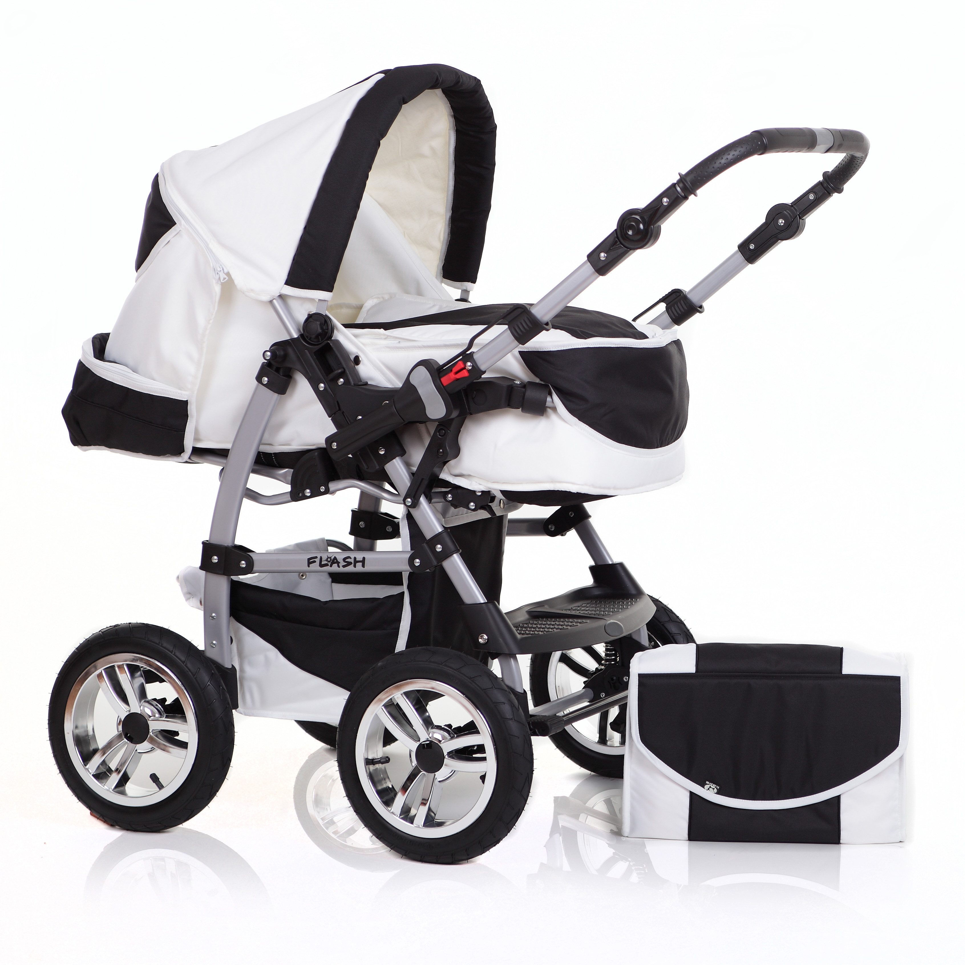 babies-on-wheels Kombi-Kinderwagen Flash 2 in 1 inkl. Sportsitz und umfangreichem Zubehör in 18 Цвета(ов)