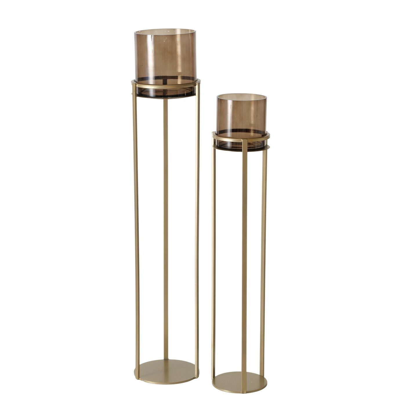 BOLTZE GRUPPE GmbH Standkerzenhalter Boltze Windlicht Xantos, Gold, Höhe 145cm, 2084596