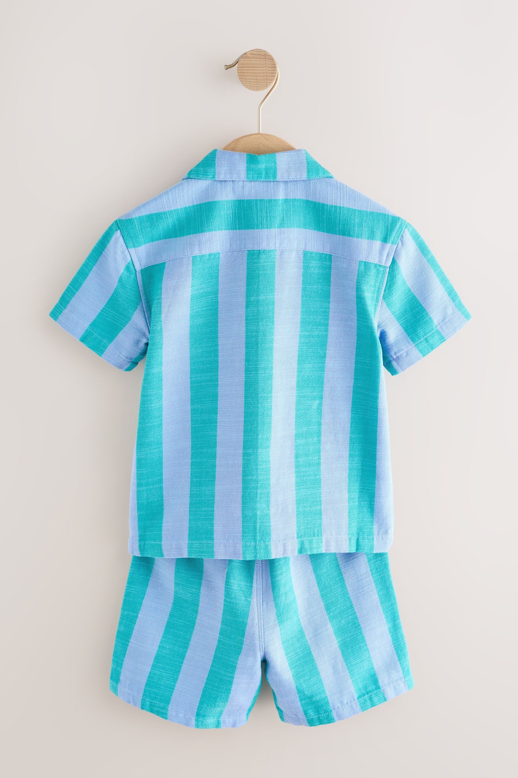 Next Shirt & Shorts Kurzärmeliges Hemd mit Reverskragen und Shorts (2-tlg)