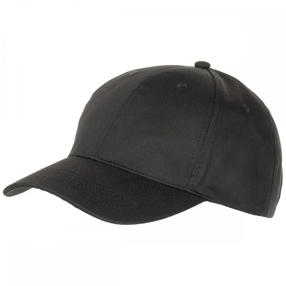 Baseball Schild, US schwarz, Cap mit Cap, größenverstellbar MFH