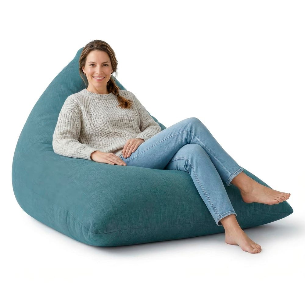 Lumaland Sitzsack Interior Line - Gaming, Bodenkissen Bean Bag Lounge Triangle 370L150x100x100cm