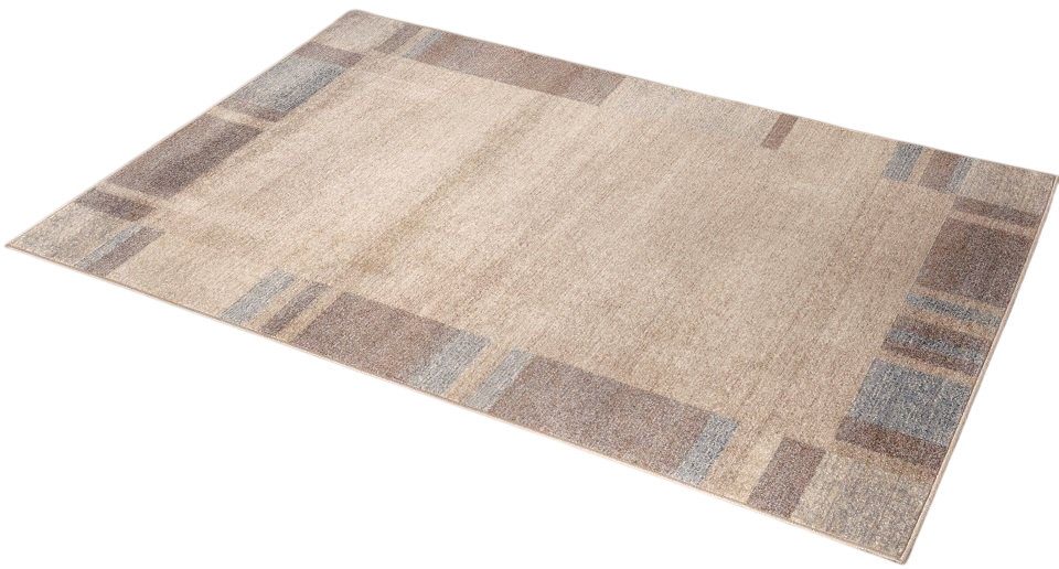 Peyer Syntex Teppich Teppich modern Design, beige, Rechteckig, Höhe: 8 mm, mit Bordüre rechteckig