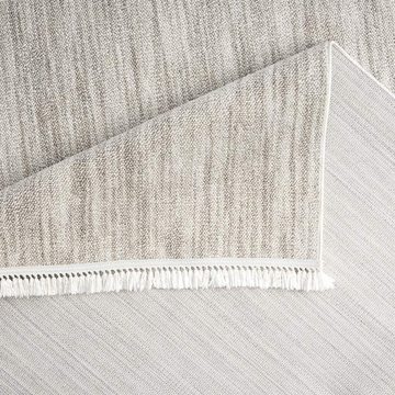 Teppich CLASICO 0052, Carpet City, rechteckig, Höhe: 11 mm, Kurzflor, Fransen, Meliert, Boho-Stil, Wohnzimmer