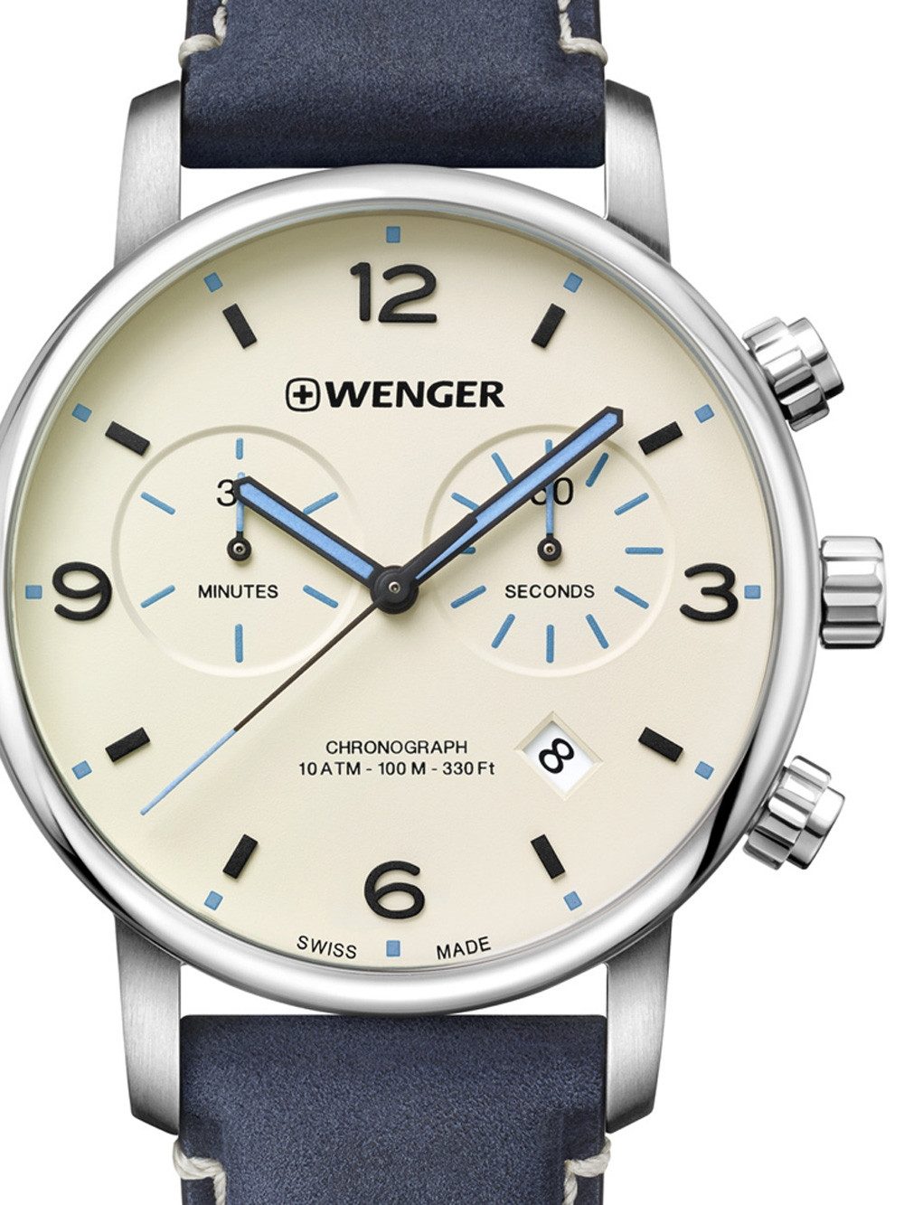 Quarzuhr Wenger 01.1743.119 Urban Metropolitan Chronograph Herrenuhr 44mm 10ATM Wenger 01.1743.119 Urban Metropolitan Chronograph Herrenuhr 44mm 10ATM