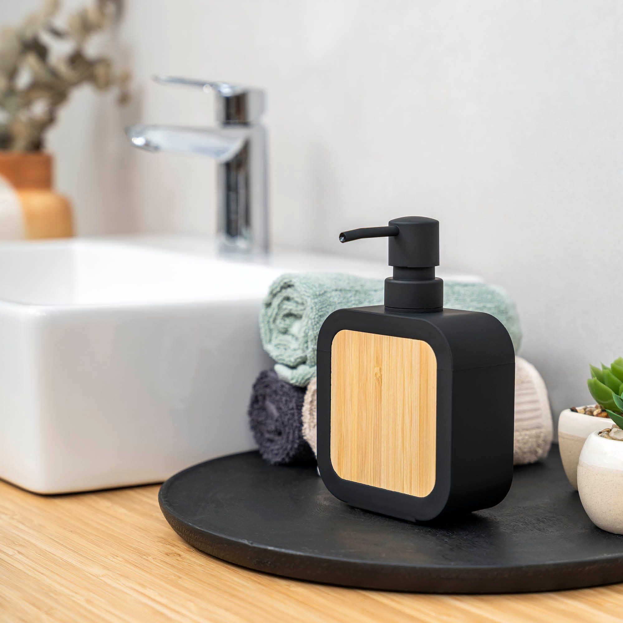 eluno Seifenspender für 300 ml Flüssigseife, mit Bambus und Kratzschutz günstig online kaufen