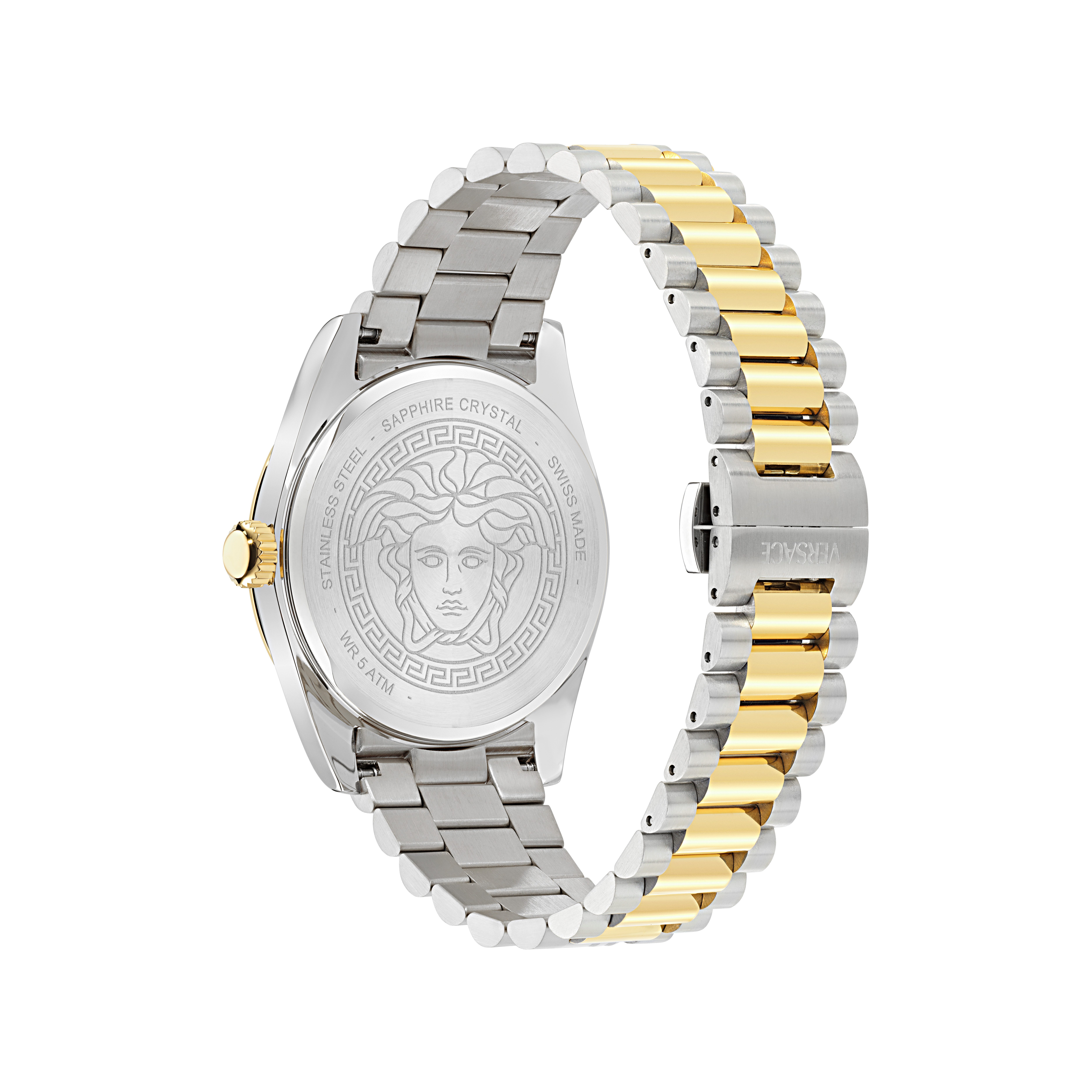 Versace Quarzuhr MILLENYIUM GENT VE0G00825, Armbanduhr, Damenuhr, Herrenuhr, Swiss Made, Edelstahlarmband, analog