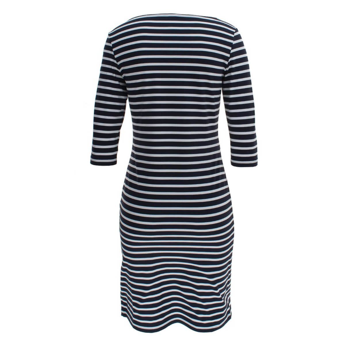 Saint III 0742 Shirtkleid mit James Damen Propriano Sommershirtkleid Kleid Streifen Streifenkleid Blau-Weiß(6T)