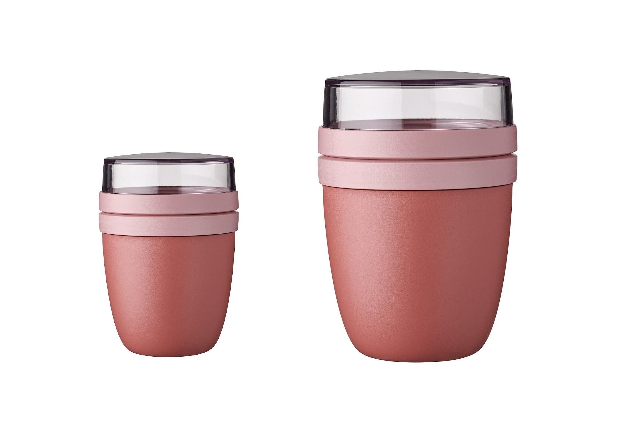 Mepal Lunchbox Lunchpot Ellipse,Praktischer Müslibecher, Joghurtbecher, To Go Becher, Polypropylen (PP), PCTG, mikro- & spülmaschinengeeignet, frostfest, 300 + 120 & 500 + 200 ml