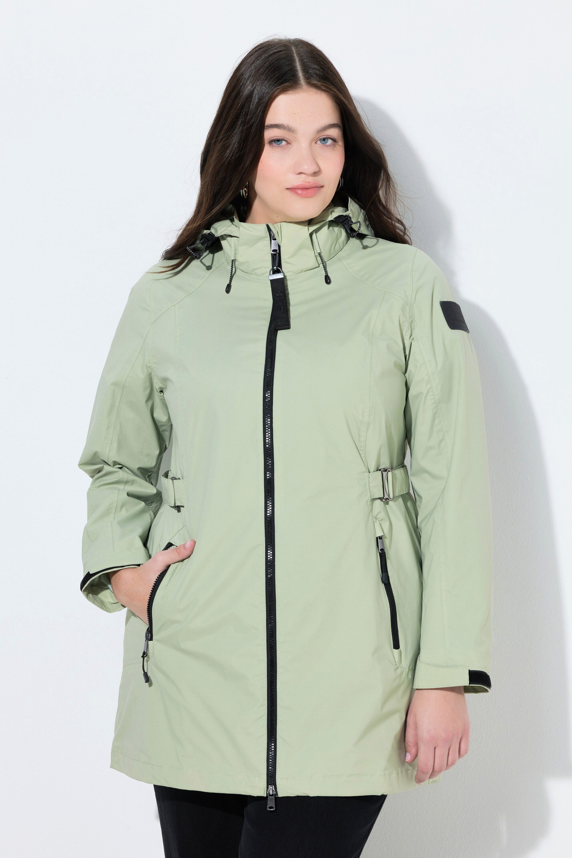 Ulla Popken Funktionsjacke HYPRAR Funktionsjacke wasserdicht A-Linie Kapuze