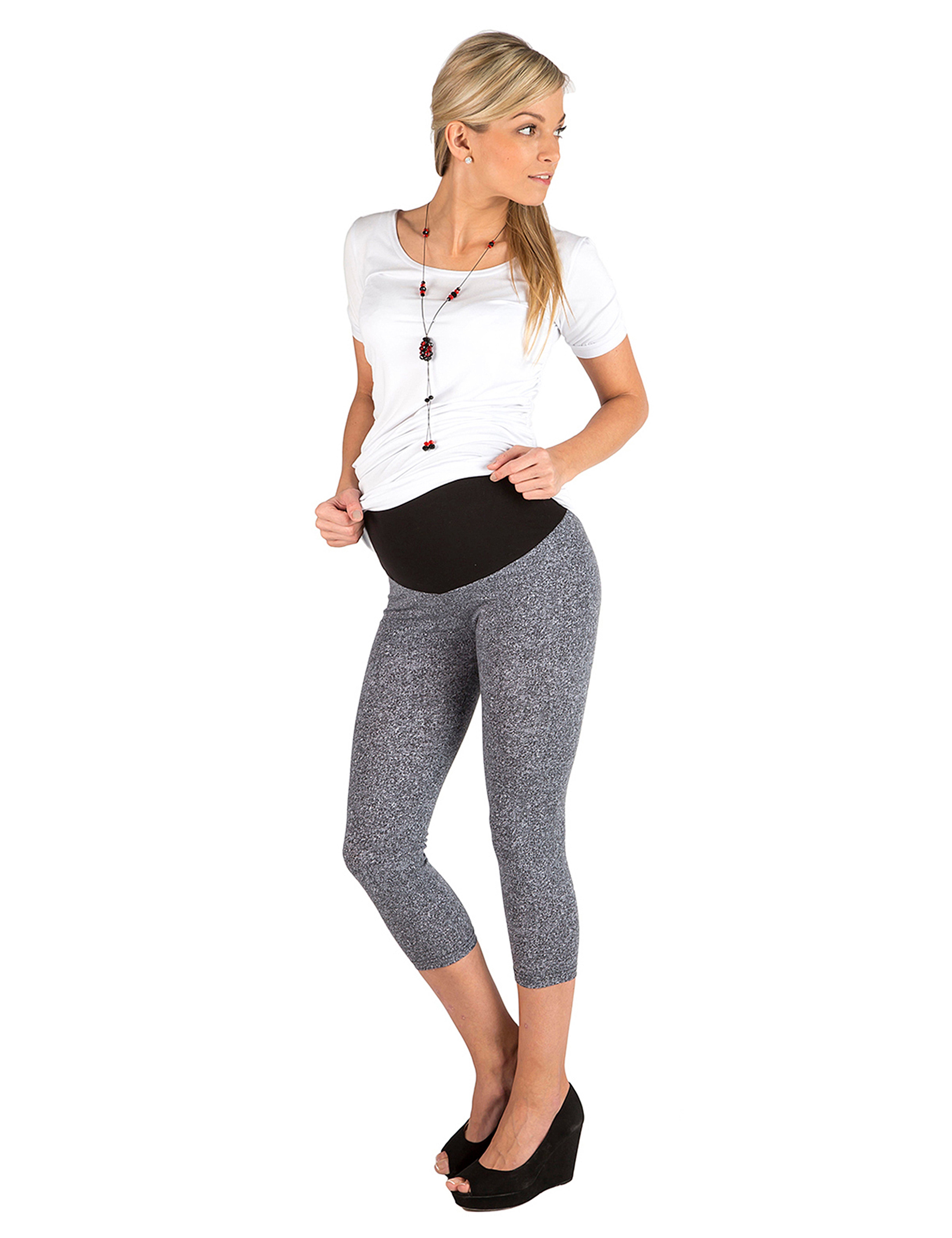 Umstandsleggings Umstand Hose lang Muster Leggings gekämmte Baumwol