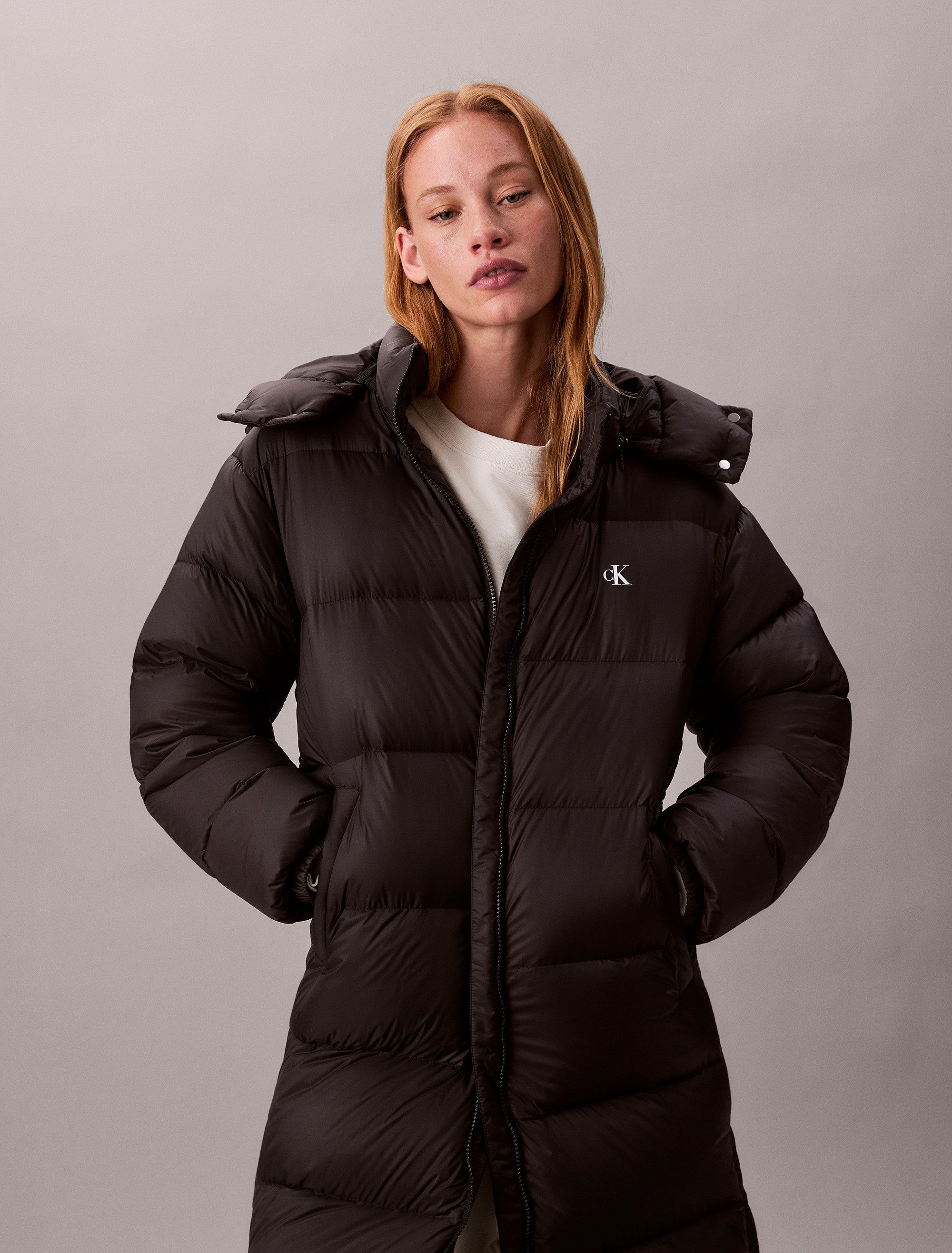 Calvin Klein Jeans Steppmantel ESSENTIAL MIDWEIGHT LONG PUFFER Mit Rundhals günstig online kaufen