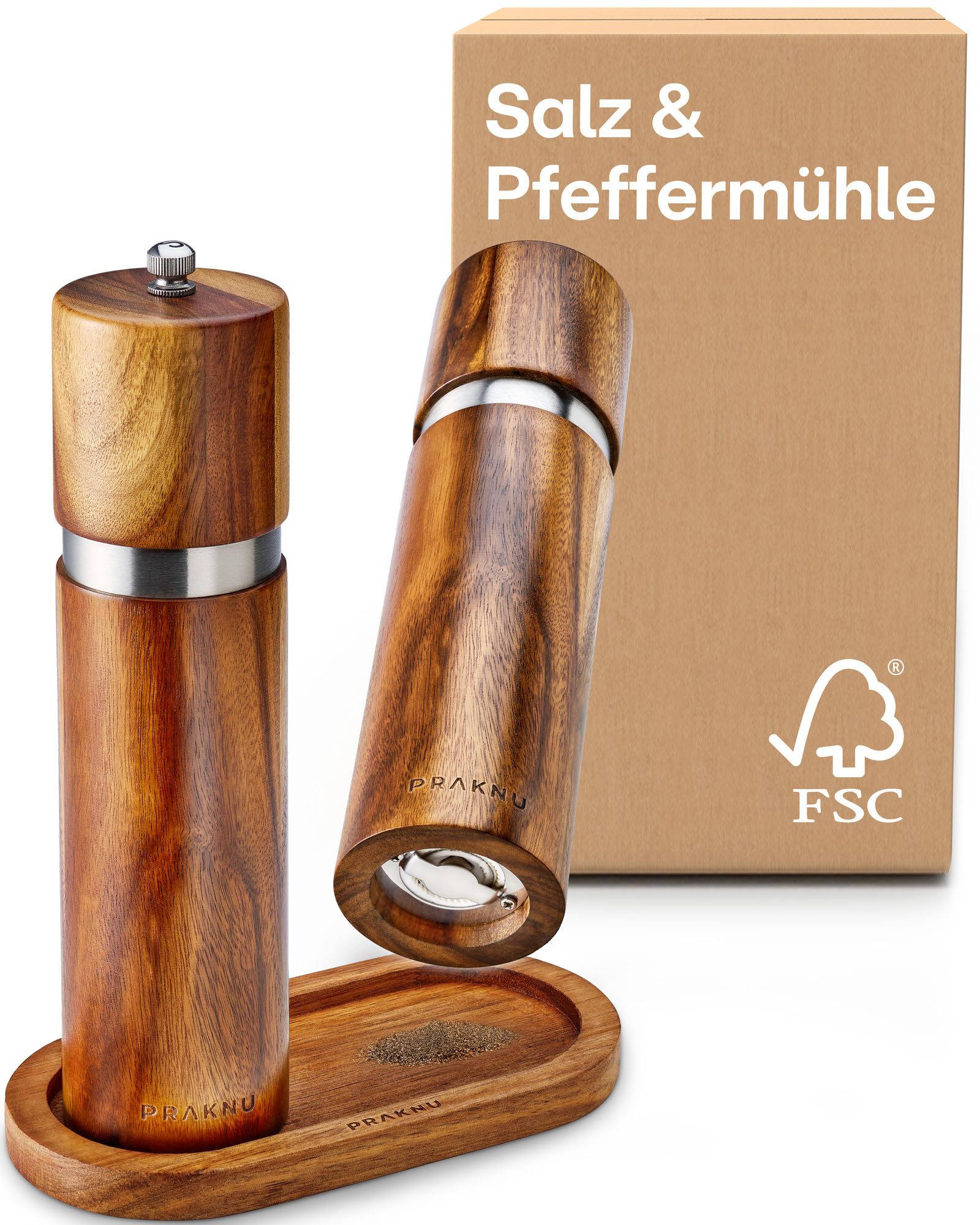 Salz-/Pfeffermühle Salz- und Pfeffermühle aus Akazienholz