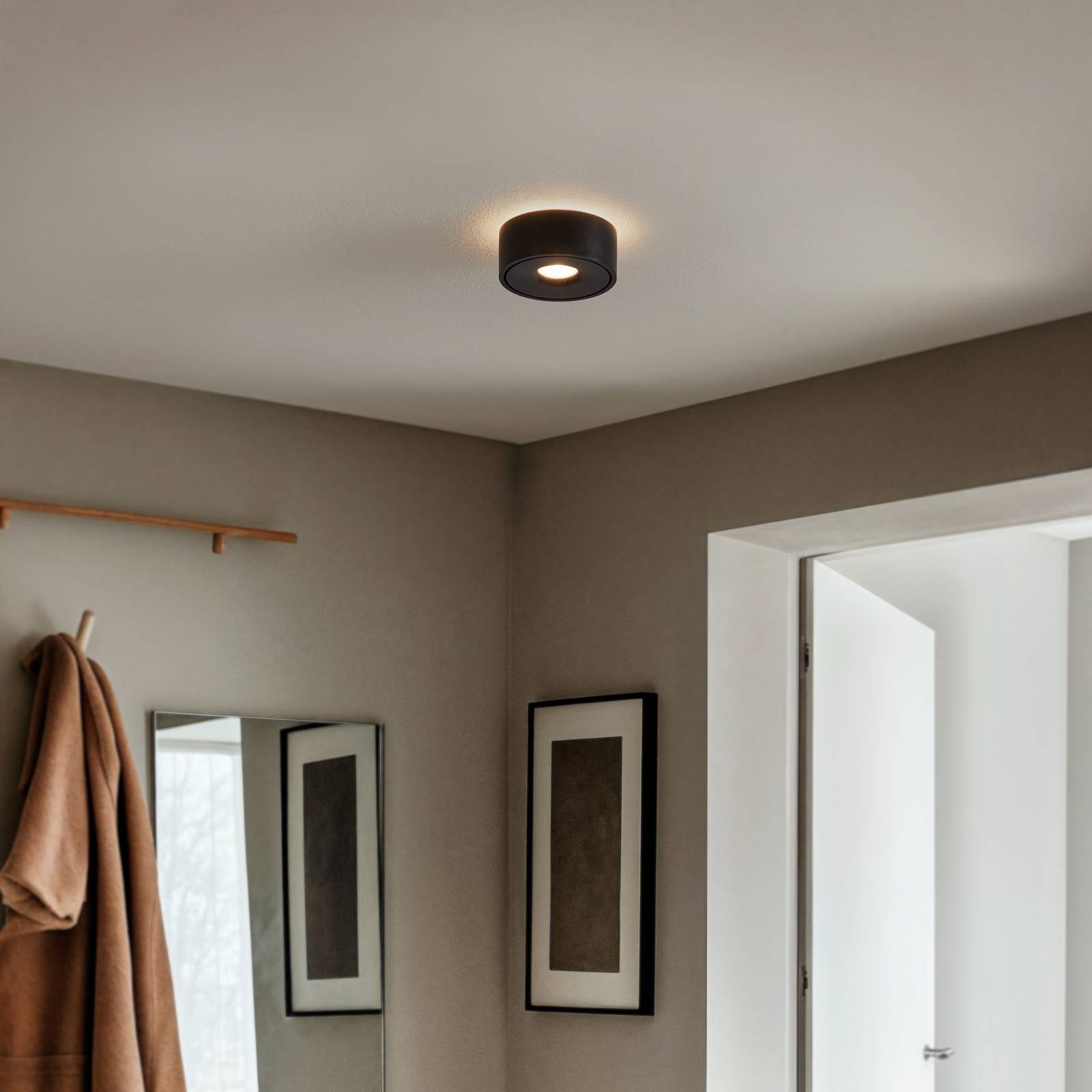 Arcchio Deckenleuchten Rotari, LED, Metall, Schwarz warmweiß IP20, LED 13,9 W gesamt, warmweiß