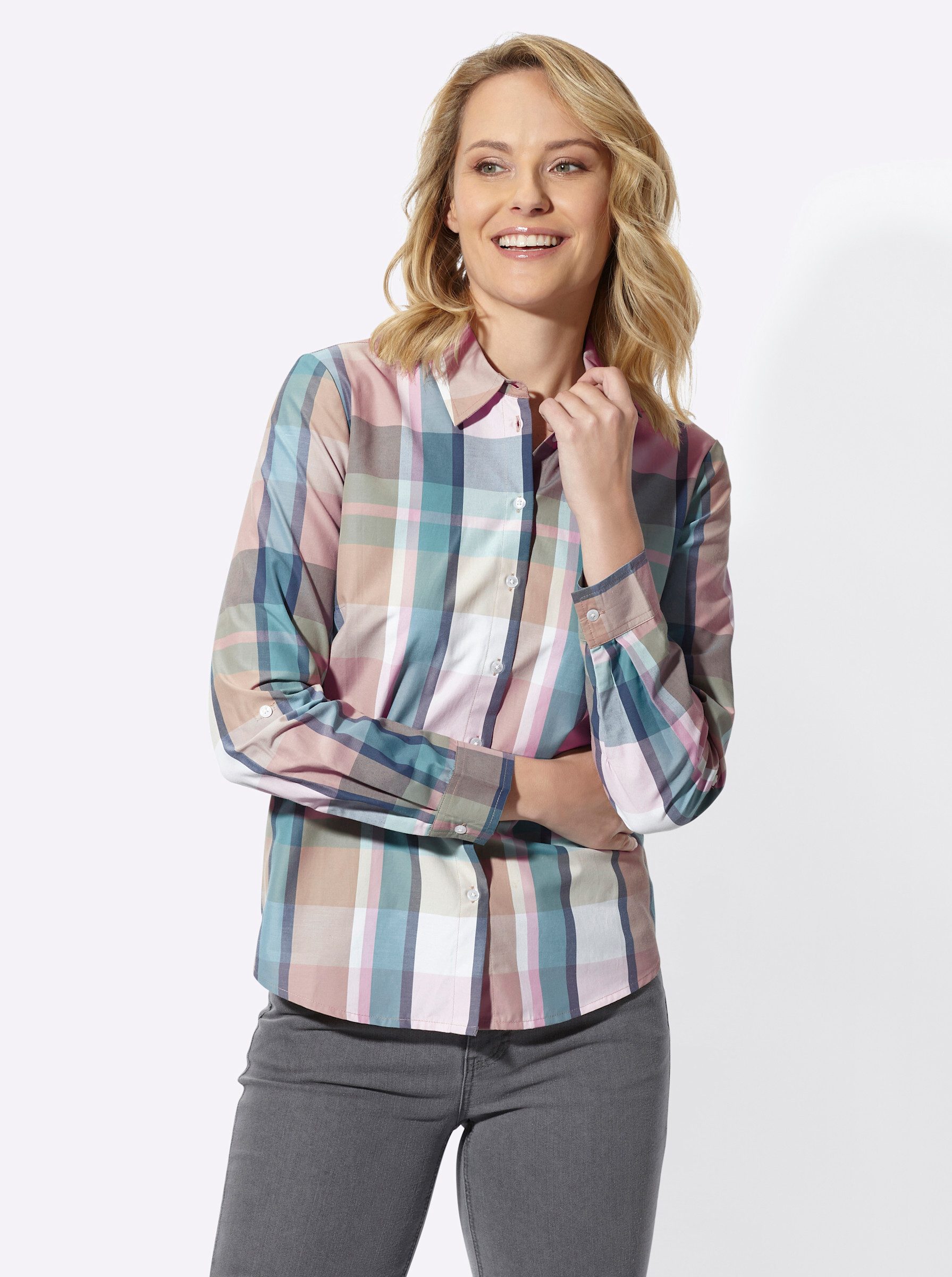 Klassische Bluse Langarm-Bluse Langarm