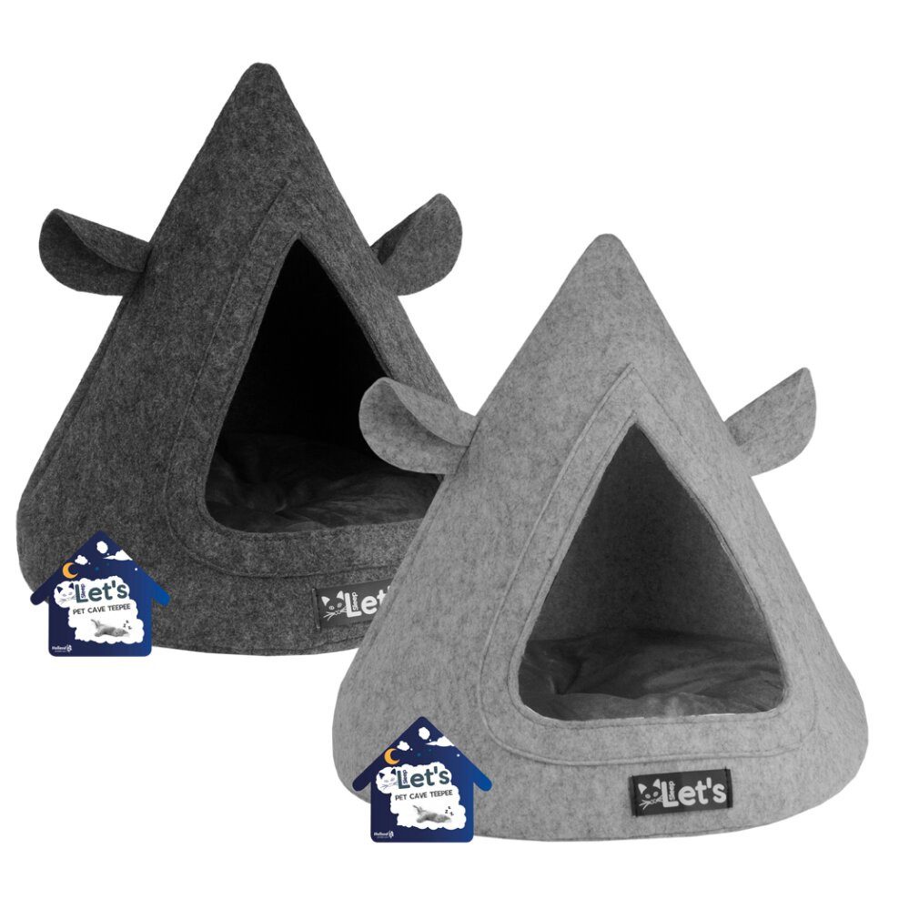 Let's Bands Tierbett Let's sleep Pet Cave TeePee Antraciet
