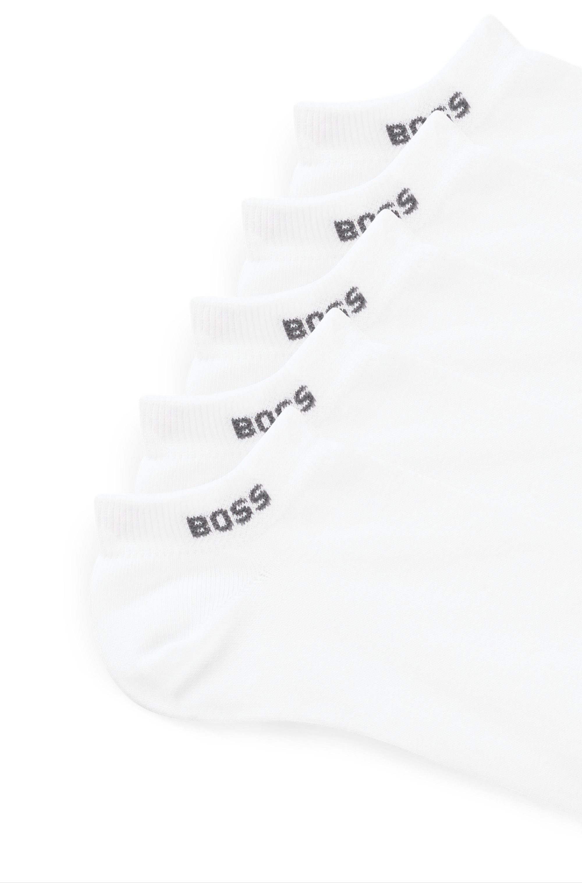 BOSS Sneakersocken 5P AS Logo CC W (Packung, 5-Paar, 5er) mit BOSS-Logoschriftzug