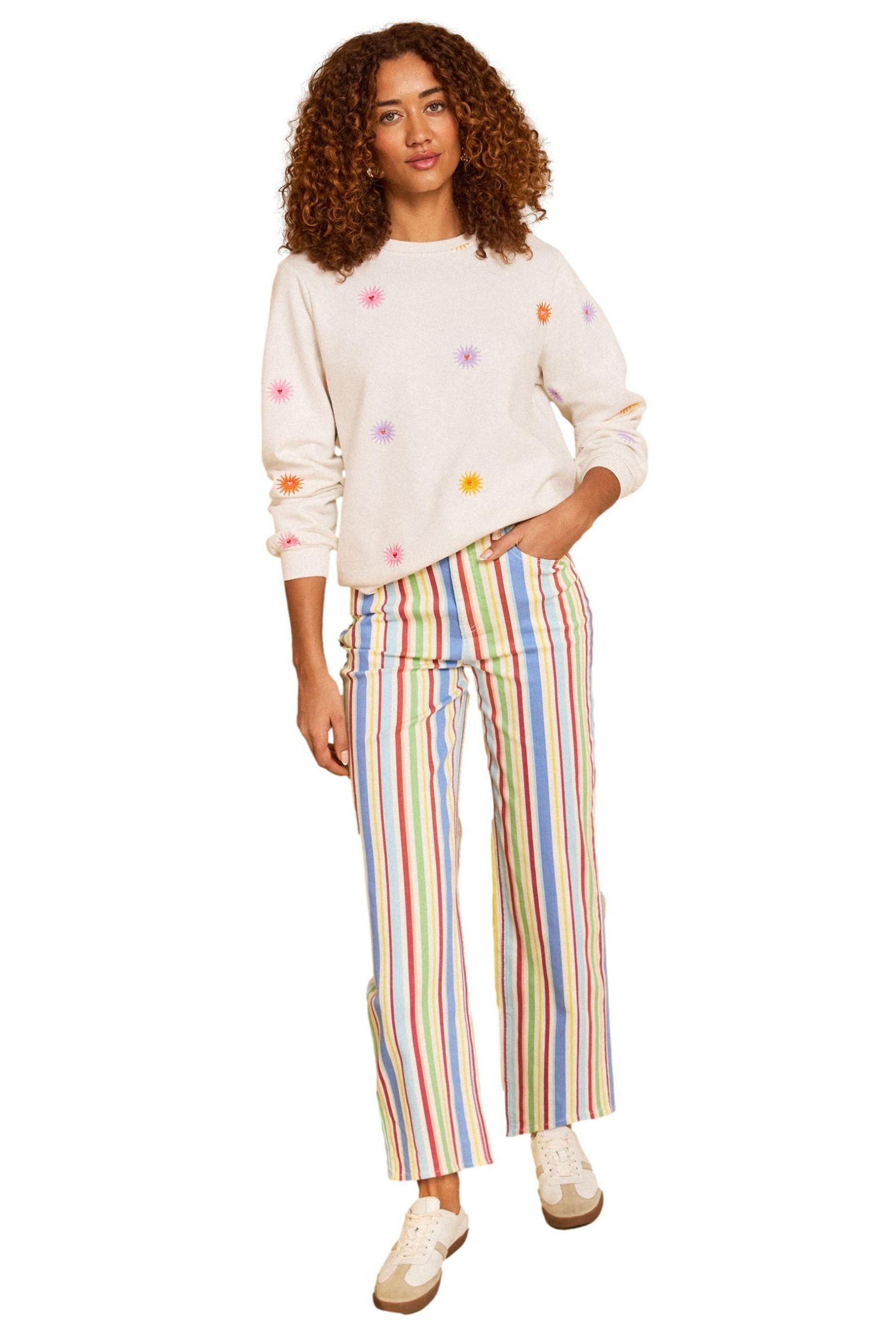 Love & Roses Sweatshirt Love & Roses Sweatshirt mit Verzierung, Regular (1-tlg)