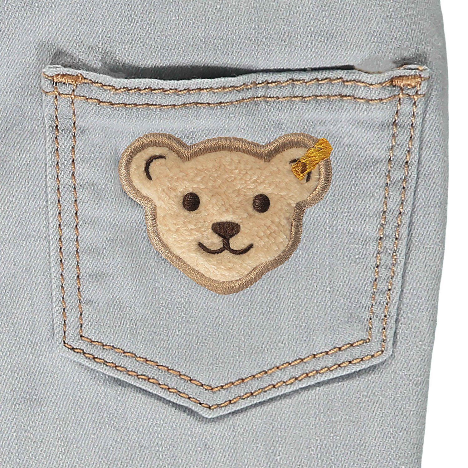 Jeans mit Teddy Logo Collection Bequeme Baby Steiff Jeans Steiff Softbund weiche Applikation Flausch