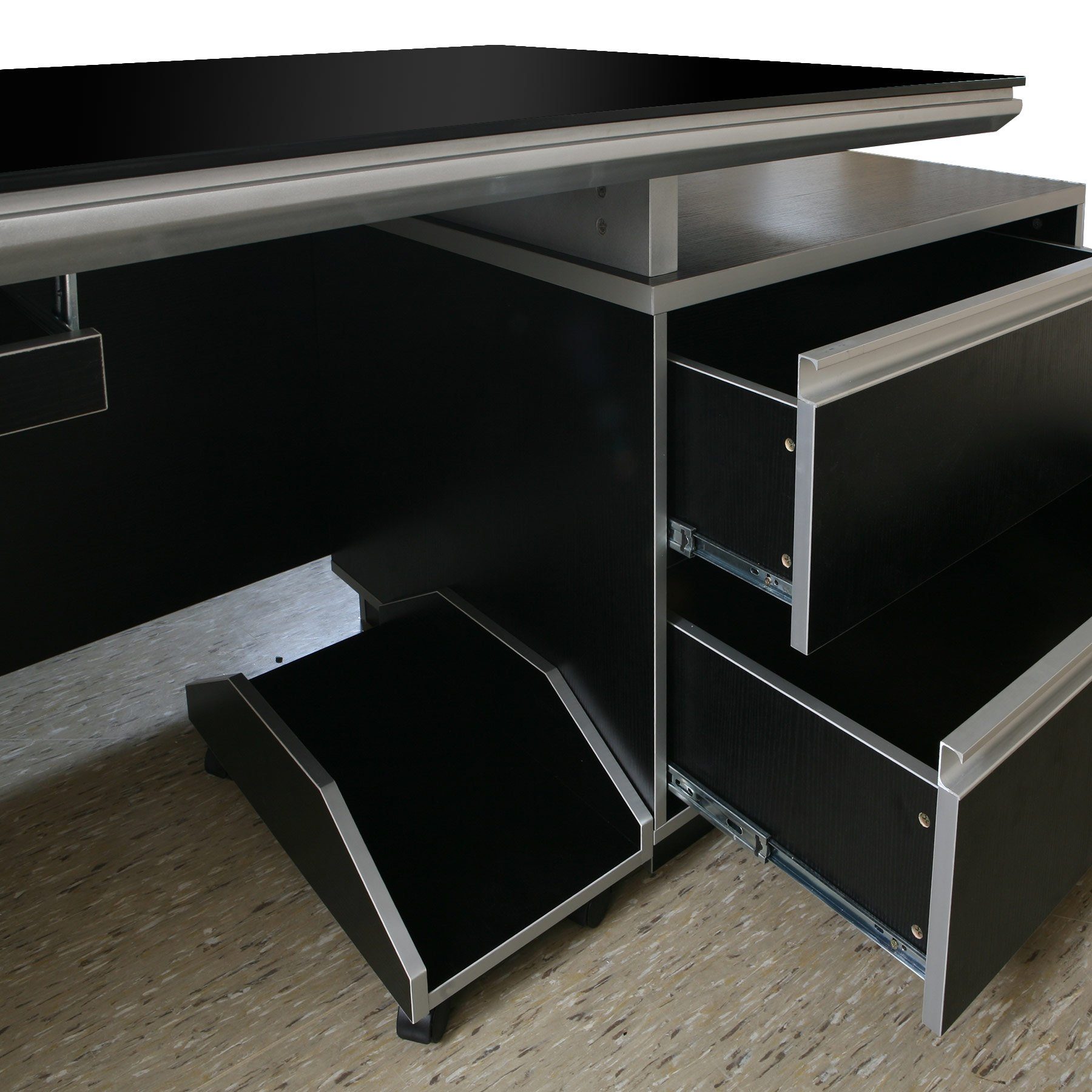 Schreibtisch in schwarz Jet-Line KEHL Schreibtisch