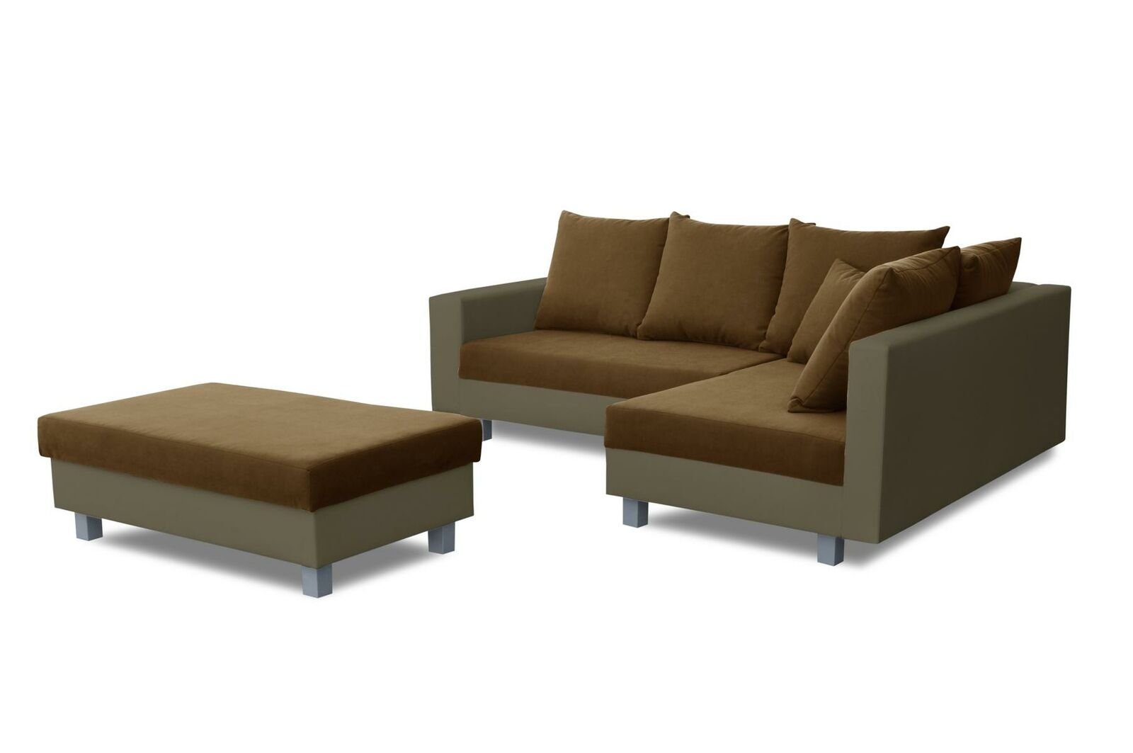 JVmoebel Sofa Sofa L-Form Ledersofa Textil Couch Wohnlandschaft Ecksofa Polster Ecke, Made in Europe