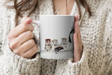 MuchoWow Tasse Mutter mit Welpen, Keramik, Kaffeetassen, Teetasse, Becher, Teetasse, Geschenk