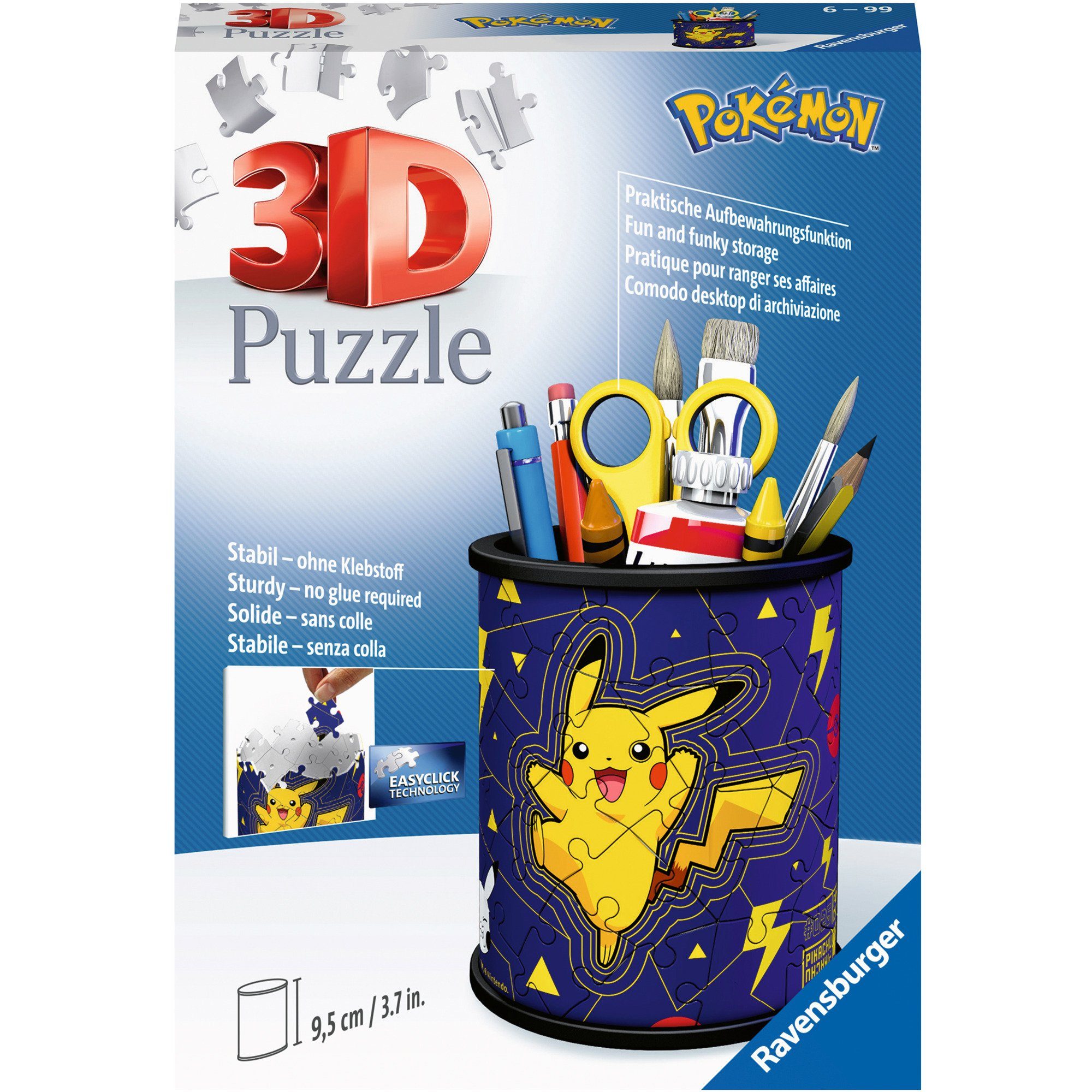 Ravensburger Puzzle Ravensburger 3D Puzzle Utensilo Pokémon, 54 Puzzleteile