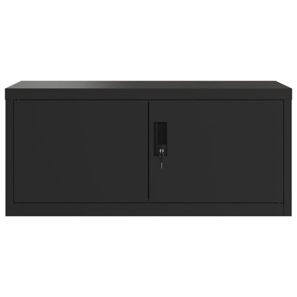 vidaXL Aktenschrank Aktenschrank Schwarz 90x40x40 cm günstig online kaufen