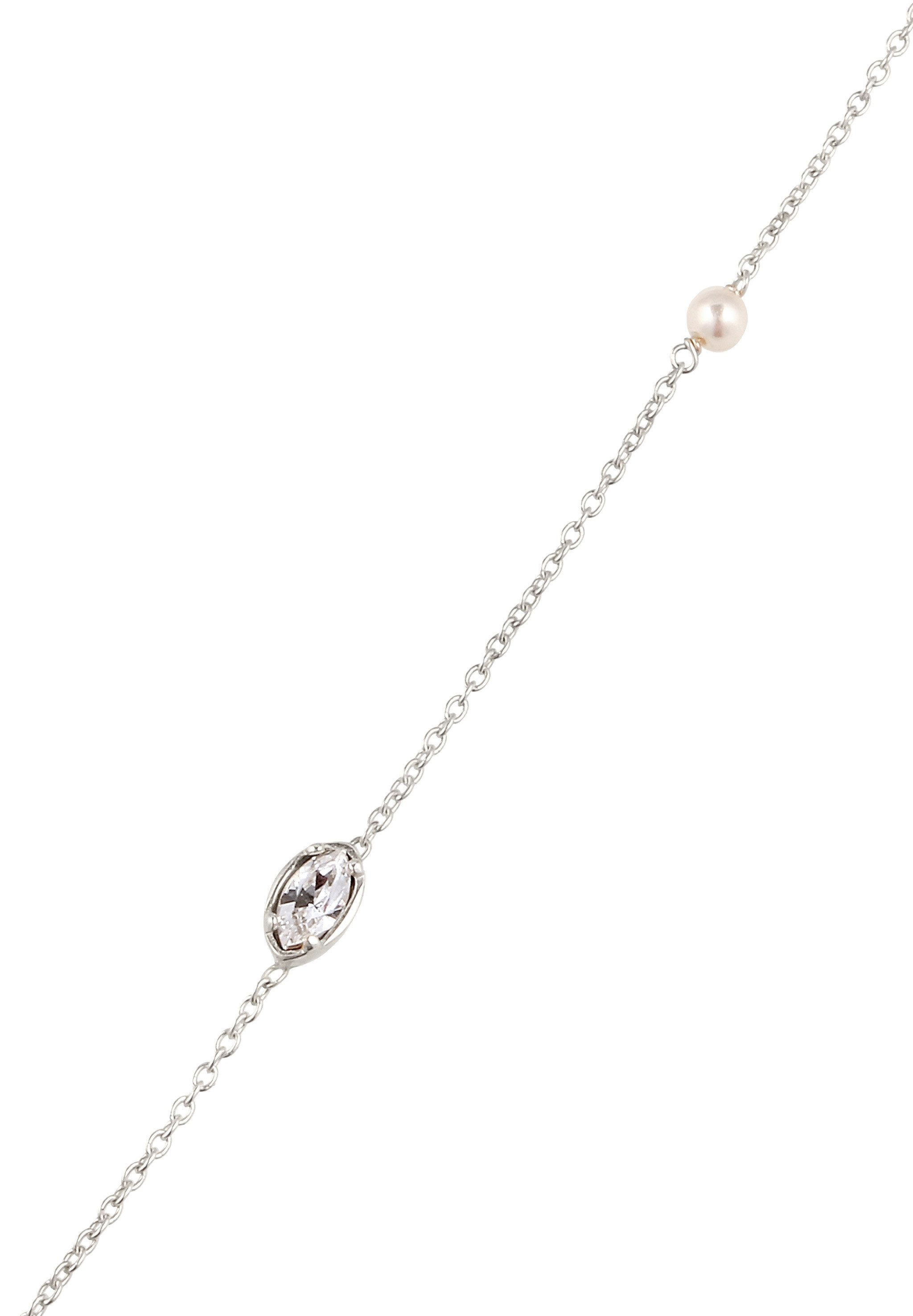 Elli Perlenkette Perlen Kristalle von Swarovski® Weiß 925 Sterling Silber