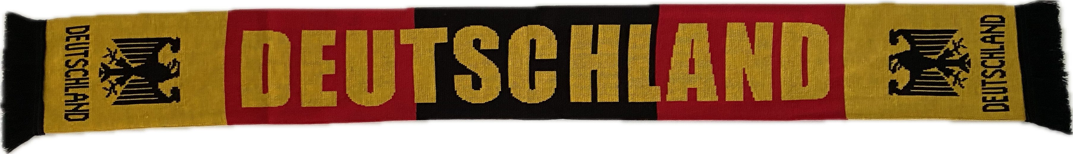 HUVOTEX Strickschal Deutschland Fanschal Deutschlandschal gestrickt, (1-St), Gestrickter Fanschal