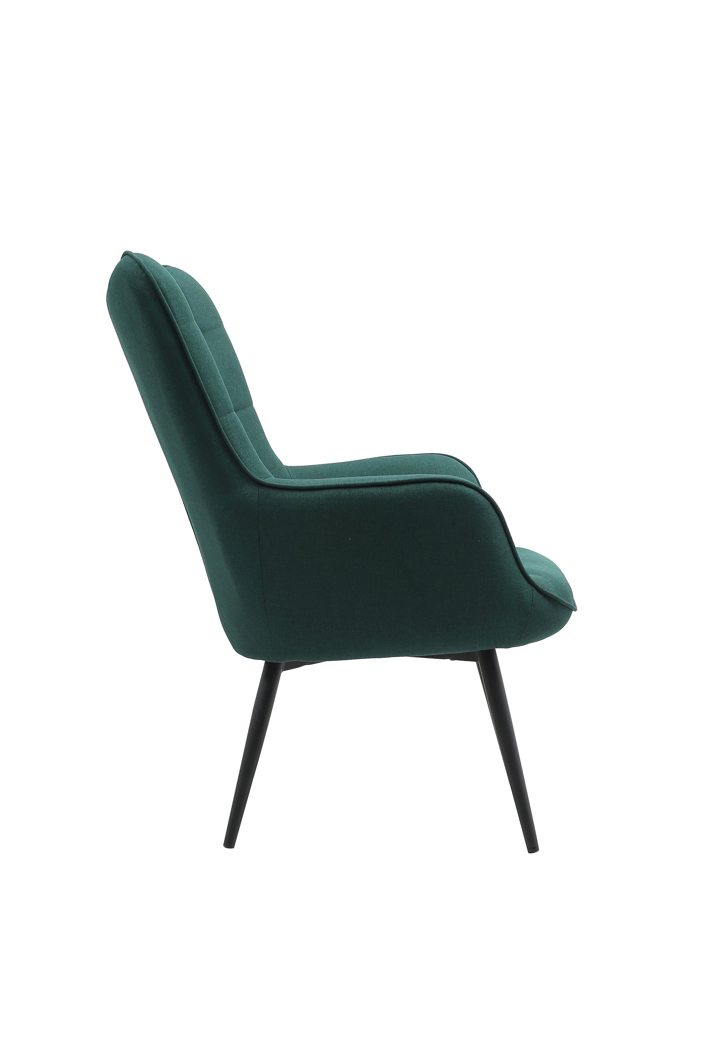 Cordstoff / separat byLIVING (Bezug: Samtstoff, grau, dunkelgrün, Webstoff, Uta Hocker dunkelgrau, erhältlich sandfarben, Farbe: schwarz), Sessel passender