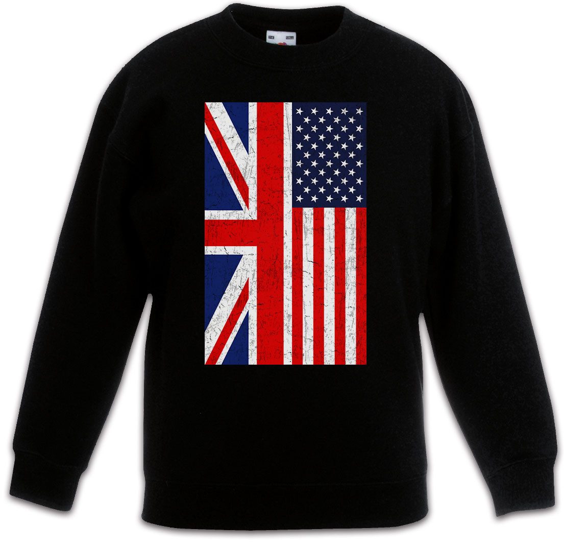 Urban Backwoods Sweatshirt Great Britain USA Flag Kinderpullover America Amerika US United States (1-tlg) Engalnd Britain British Empire