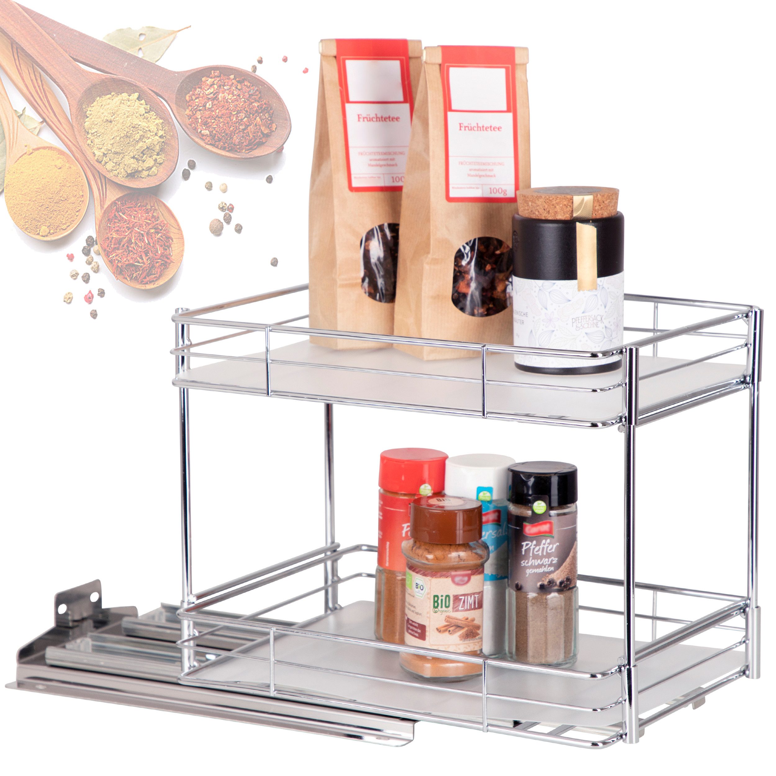 ONVAYA Gewürzregal ausziehbar, Gewürzständer aus Edelstahl günstig online kaufen