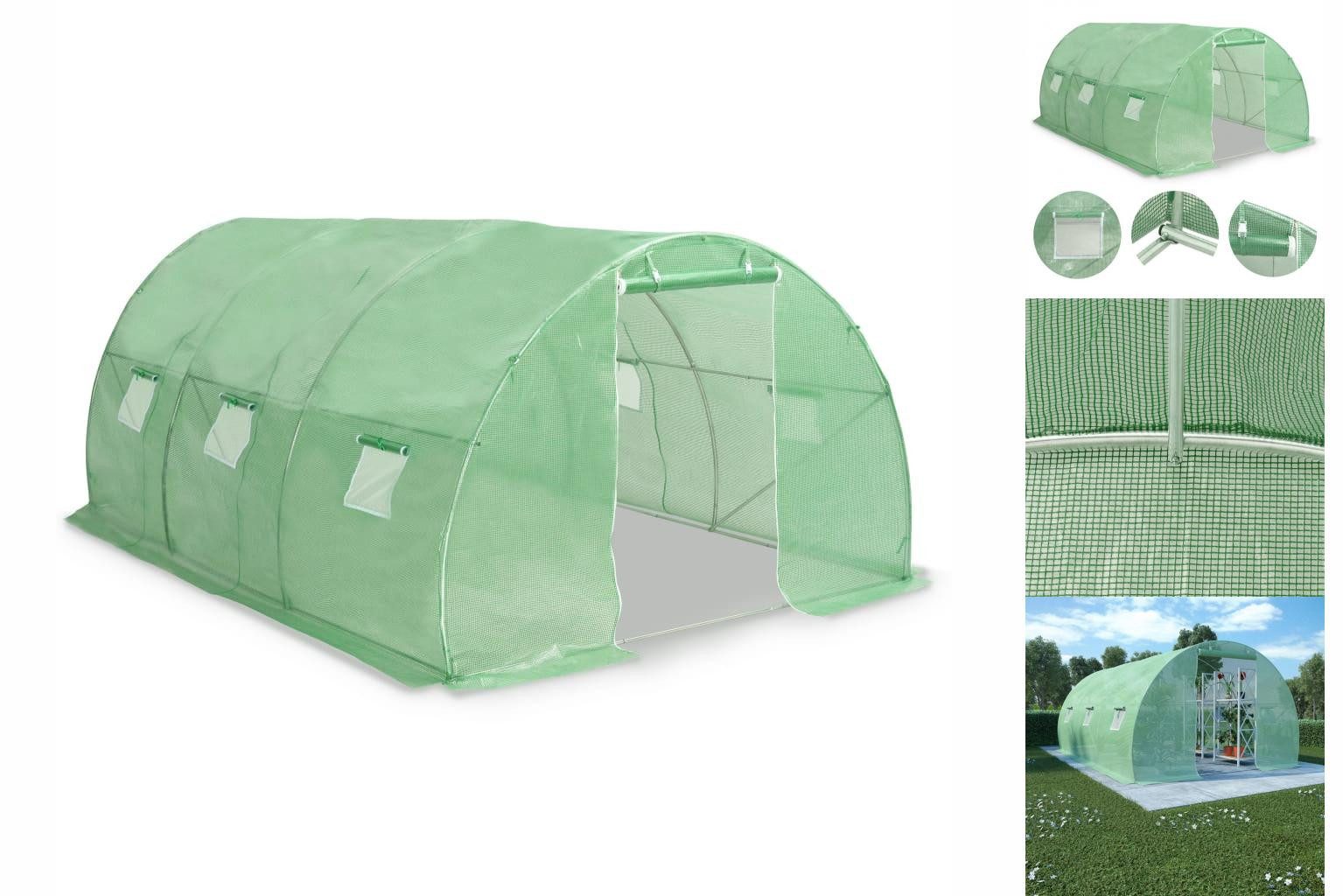 vidaXL Gewächshaus Gewächshaus 13,5 m² 450300200 cm grün | Rabatt: 24%