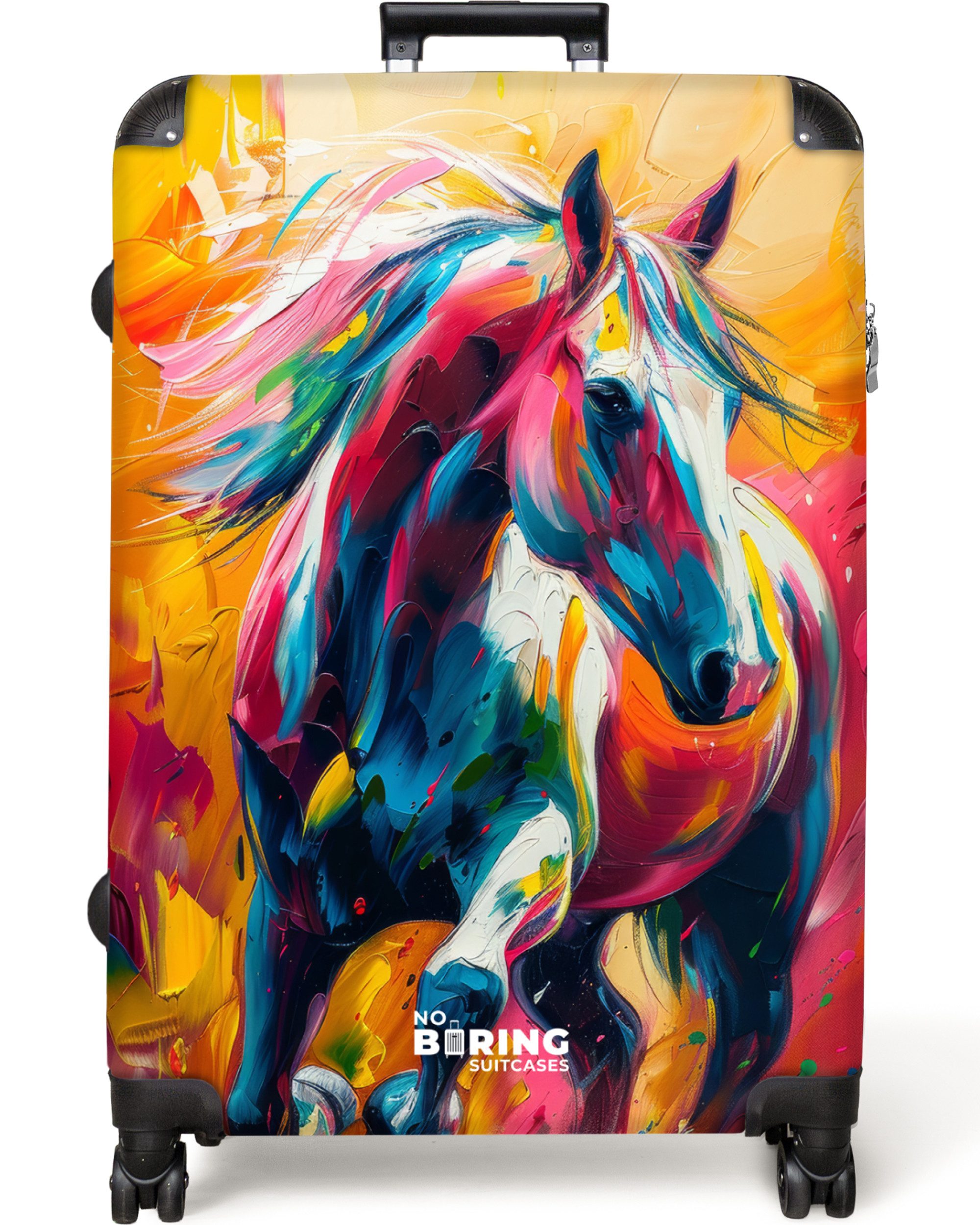 NoBoringSuitcases.com© Hartschalen-Trolley Ölgemälde Kunstwerk eines galopp günstig online kaufen