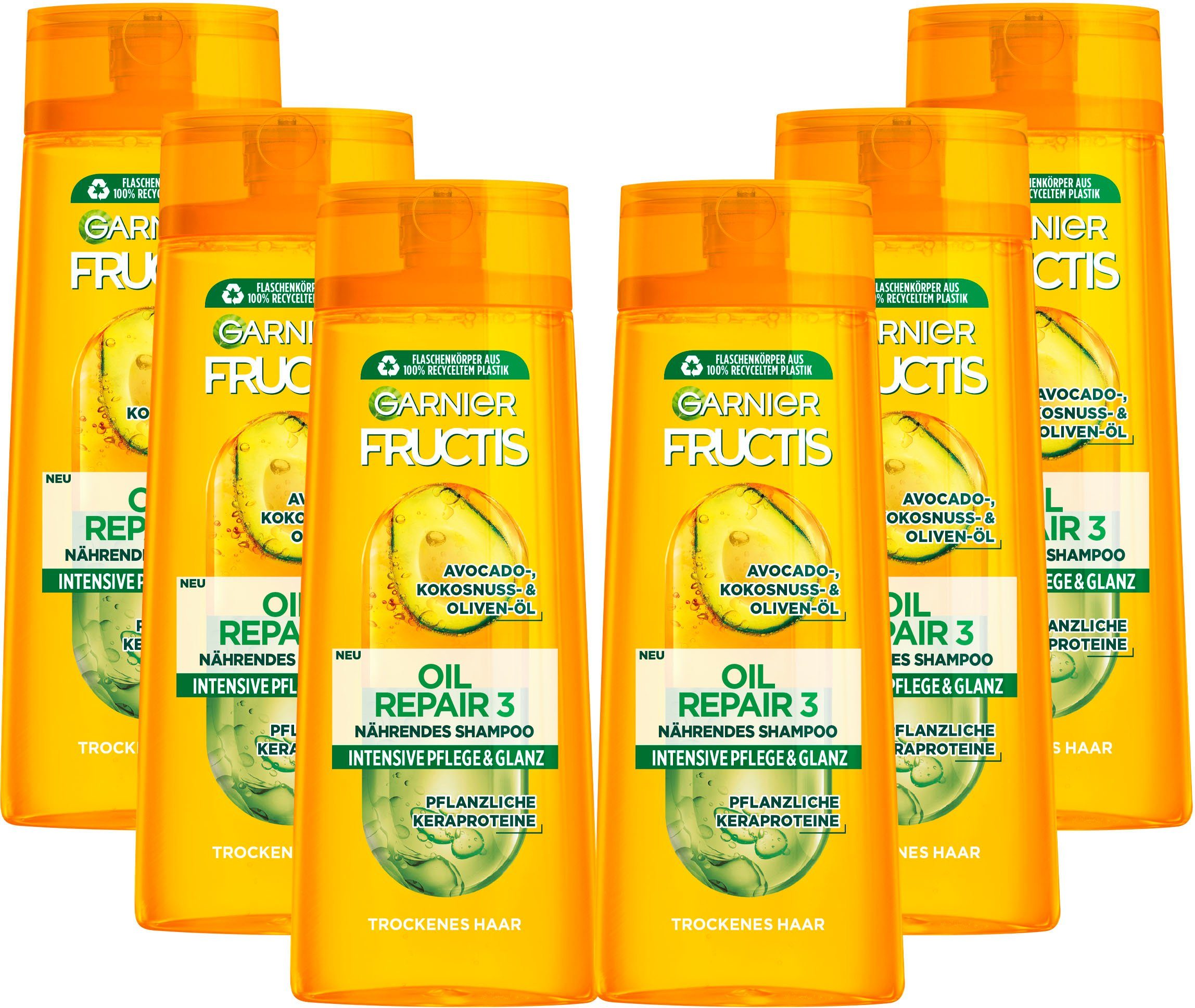 Garnier Set, Shampoo, GARNIER Haarshampoo Fructis Repair 3 Oil 6-tlg.