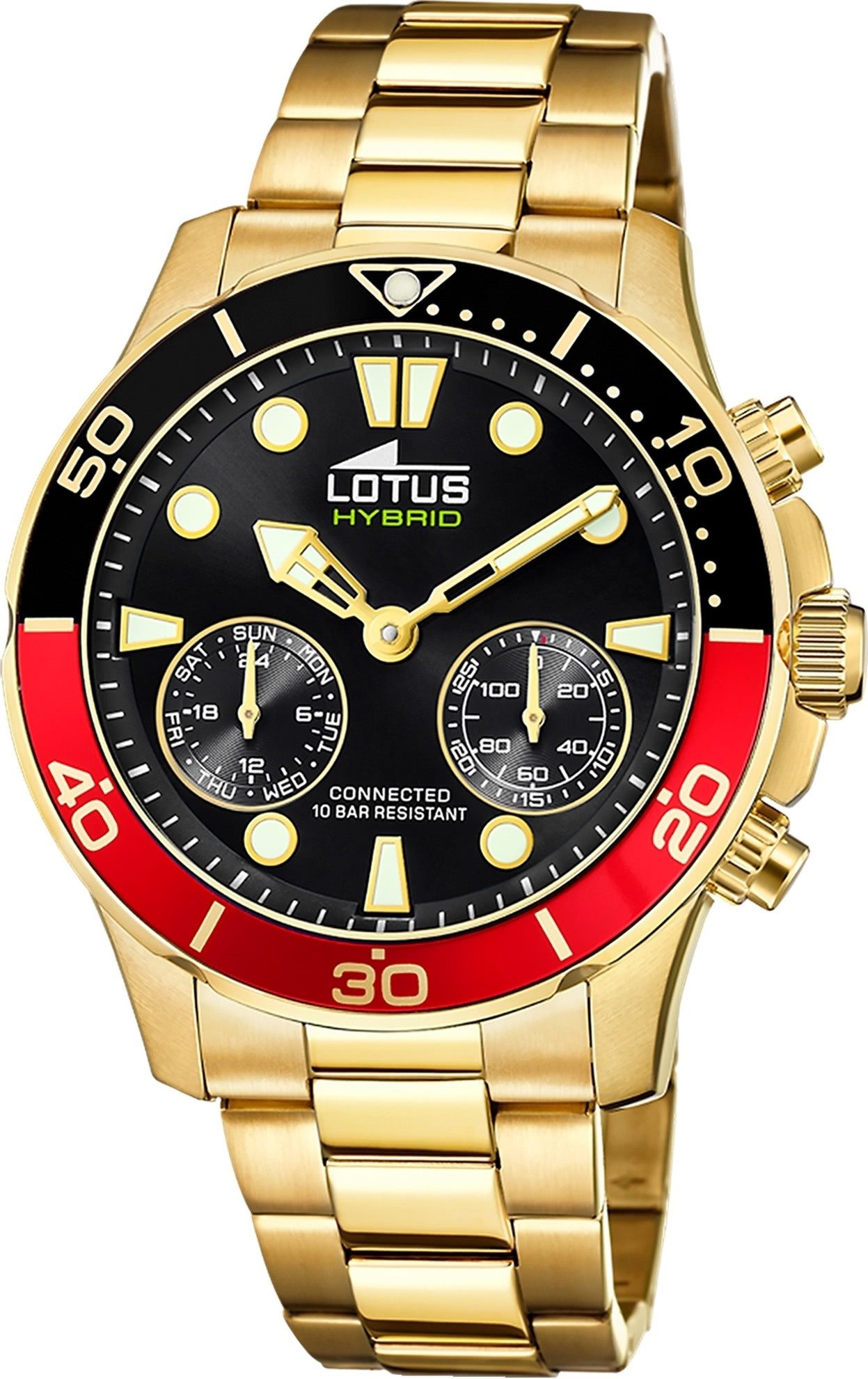 Chronograph Lotus Herrenuhr Edelstahl gold Lotus