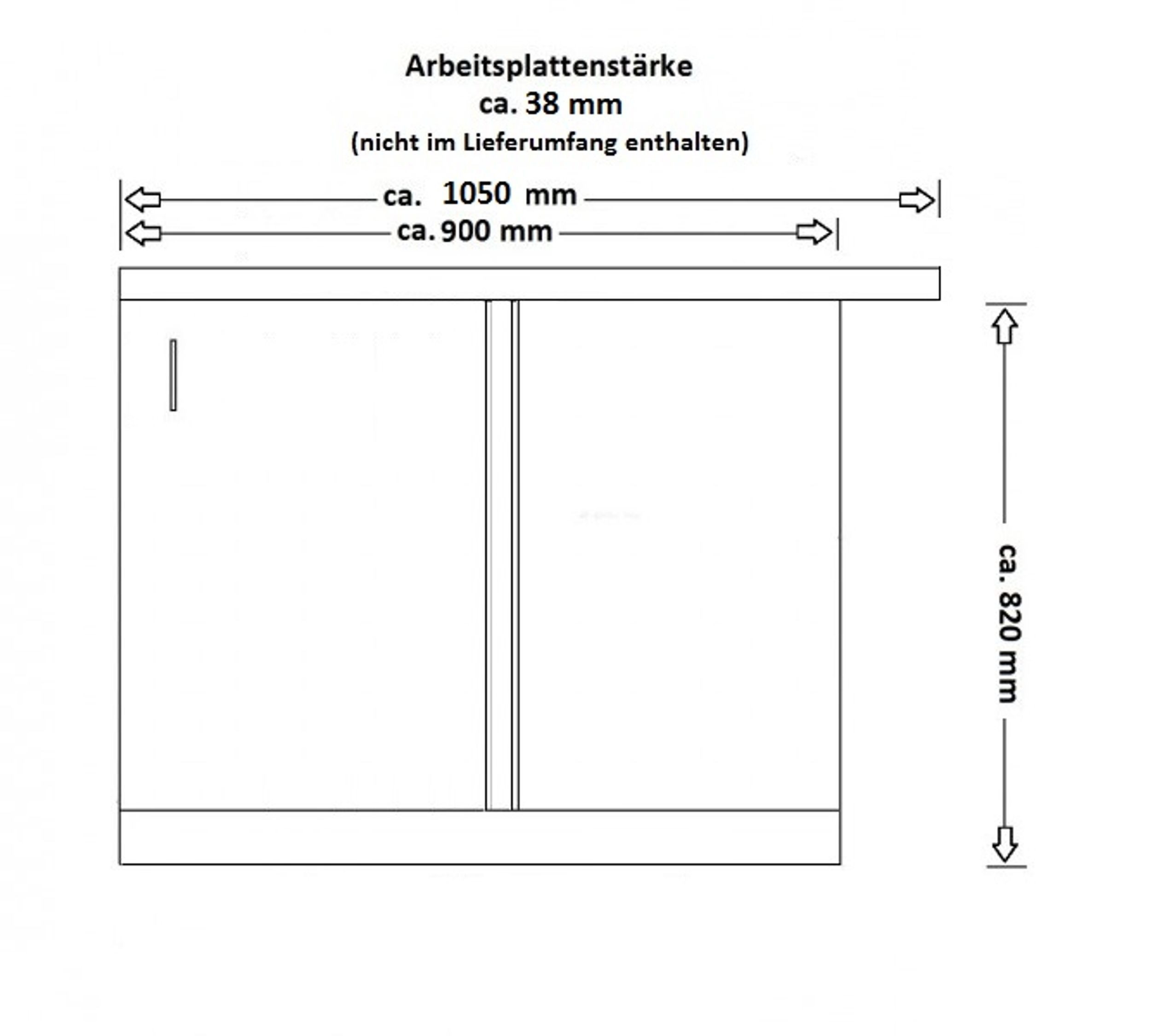 Küchen-Preisbombe Eckunterschrank 105 Küche Vigo Hochglanz weiß Eiche Lancelot Küchenzeile Küchenblock