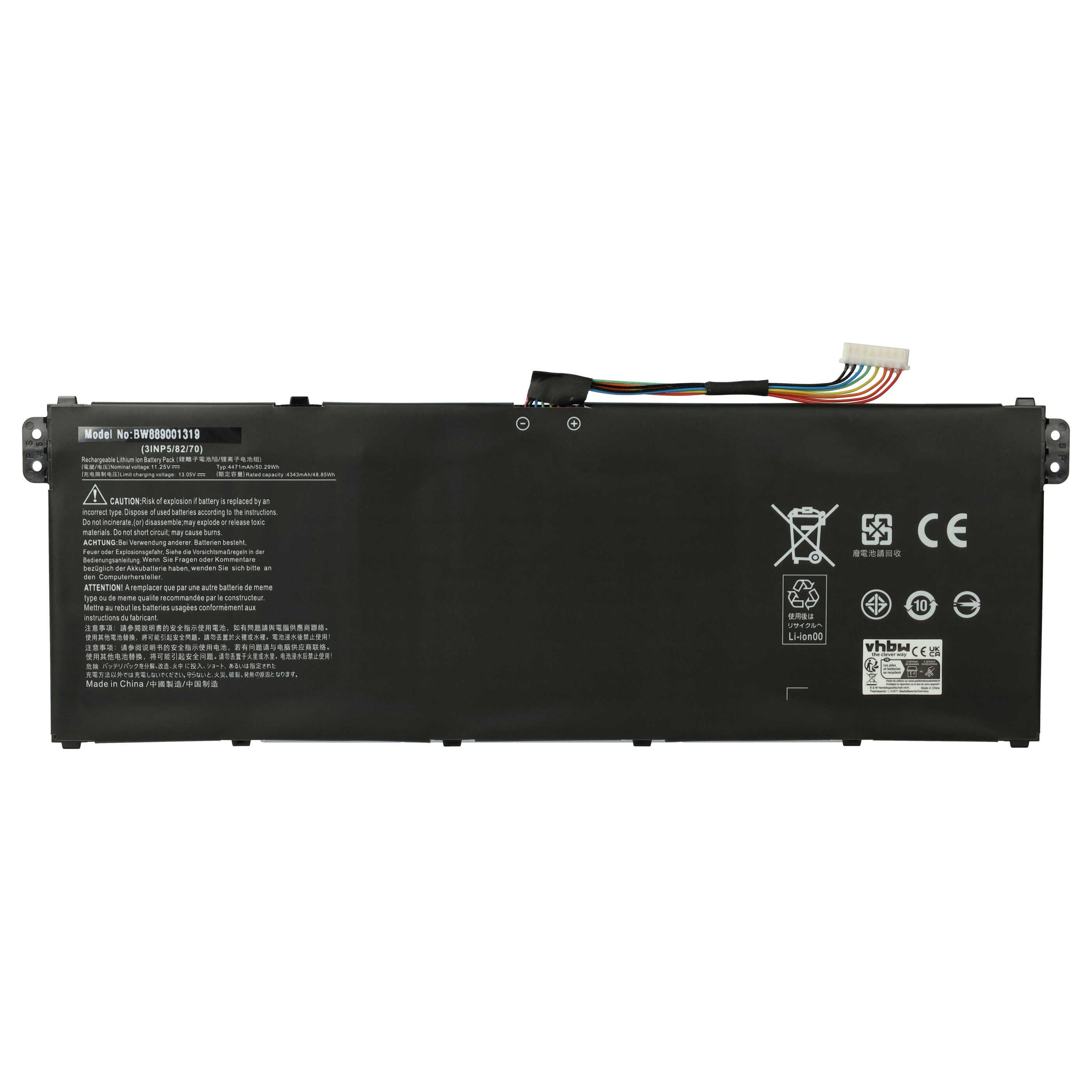 vhbw Akku Ersatz für Acer AP18C4K, AP18C8K, KT.00304.012, KT00304012, Laptop-Akku Akku Li-Polymer 4200 mAh (11,4 V, 1 St), Leistungsfähiger Austausch-Akku für Notebook, Wiederaufladbar, Jede