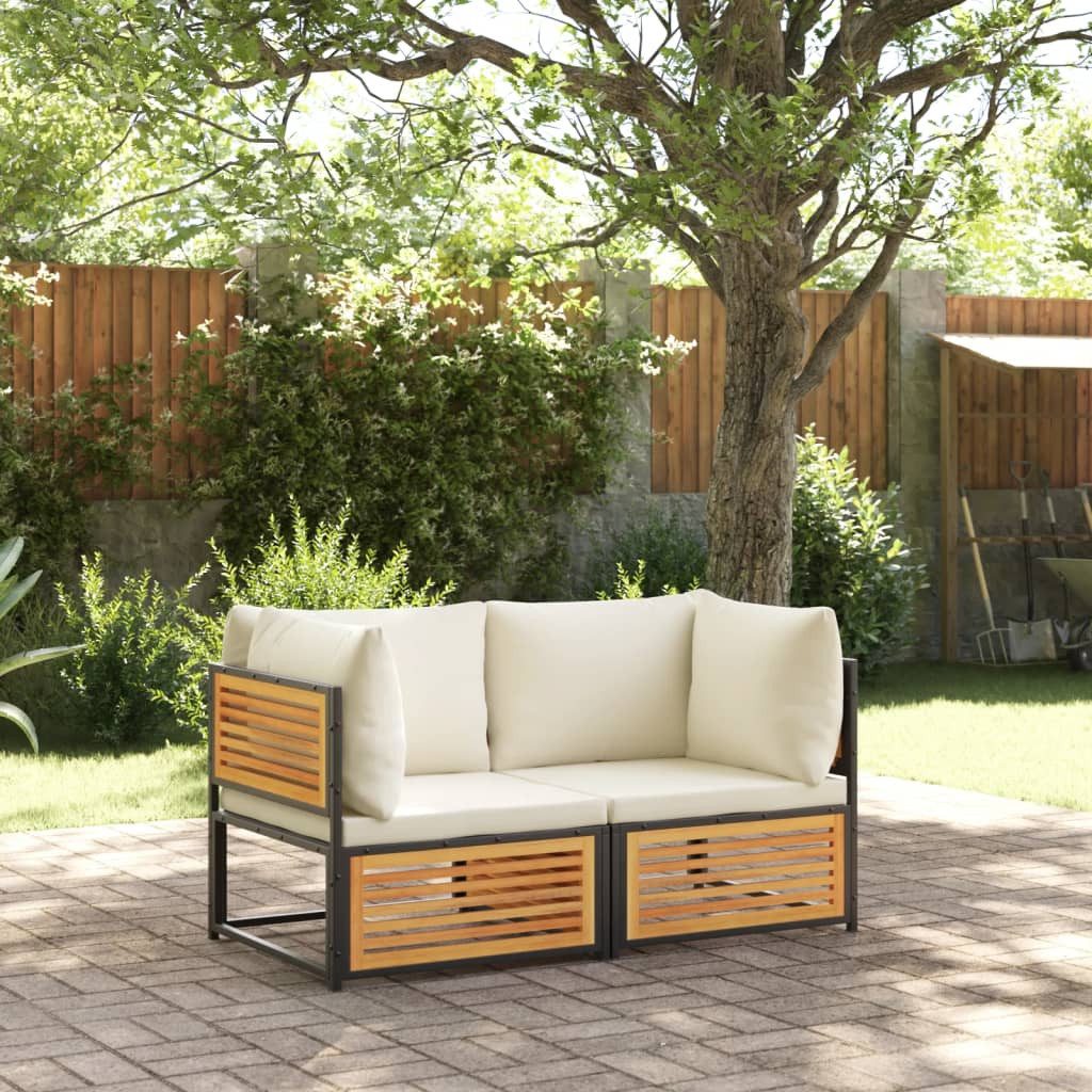 vidaXL Sofaelement Garten-Ecksofa mit Kissen Massivholz günstig online kaufen