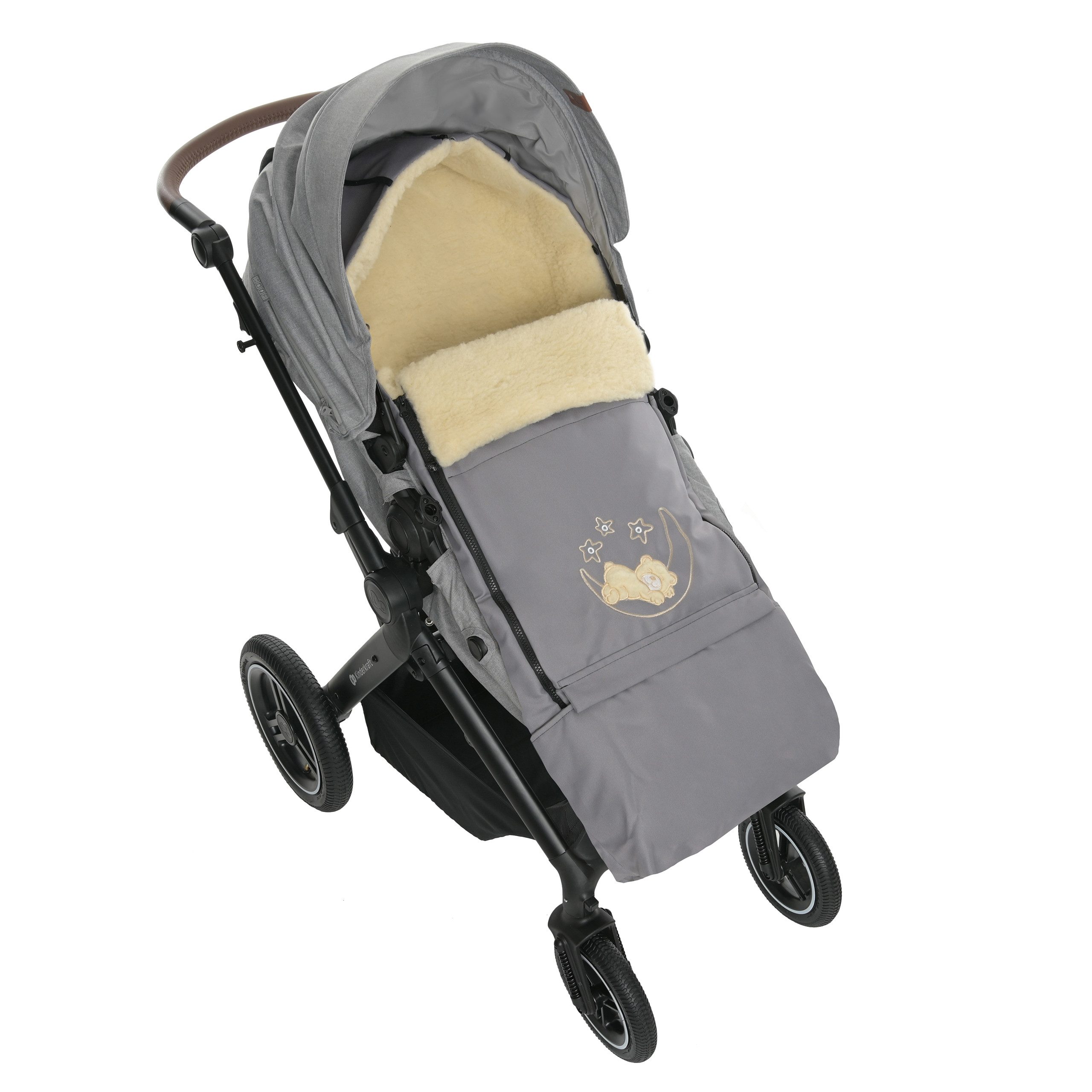 GOLDKIDS Fußsack Winter für Kinderwagen Babyschale (Schlittensack Lammwollesack Baby, Fußsack Kuschelsack), Winterfußsack 40 x 90/110 cm